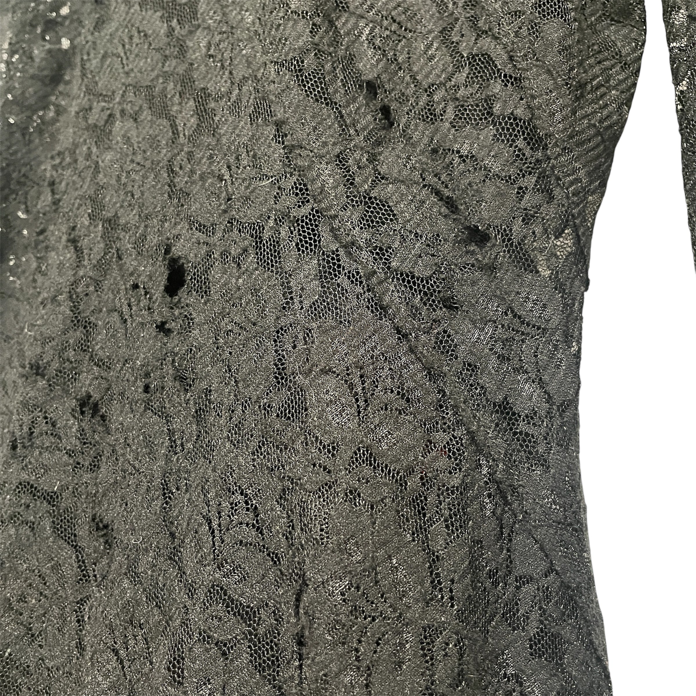 BALENCIAGA/LS Dress/36/All Over Print/Cotton/BLK/Maxi Length/LACE MERMAID GOWN BNWT view 4