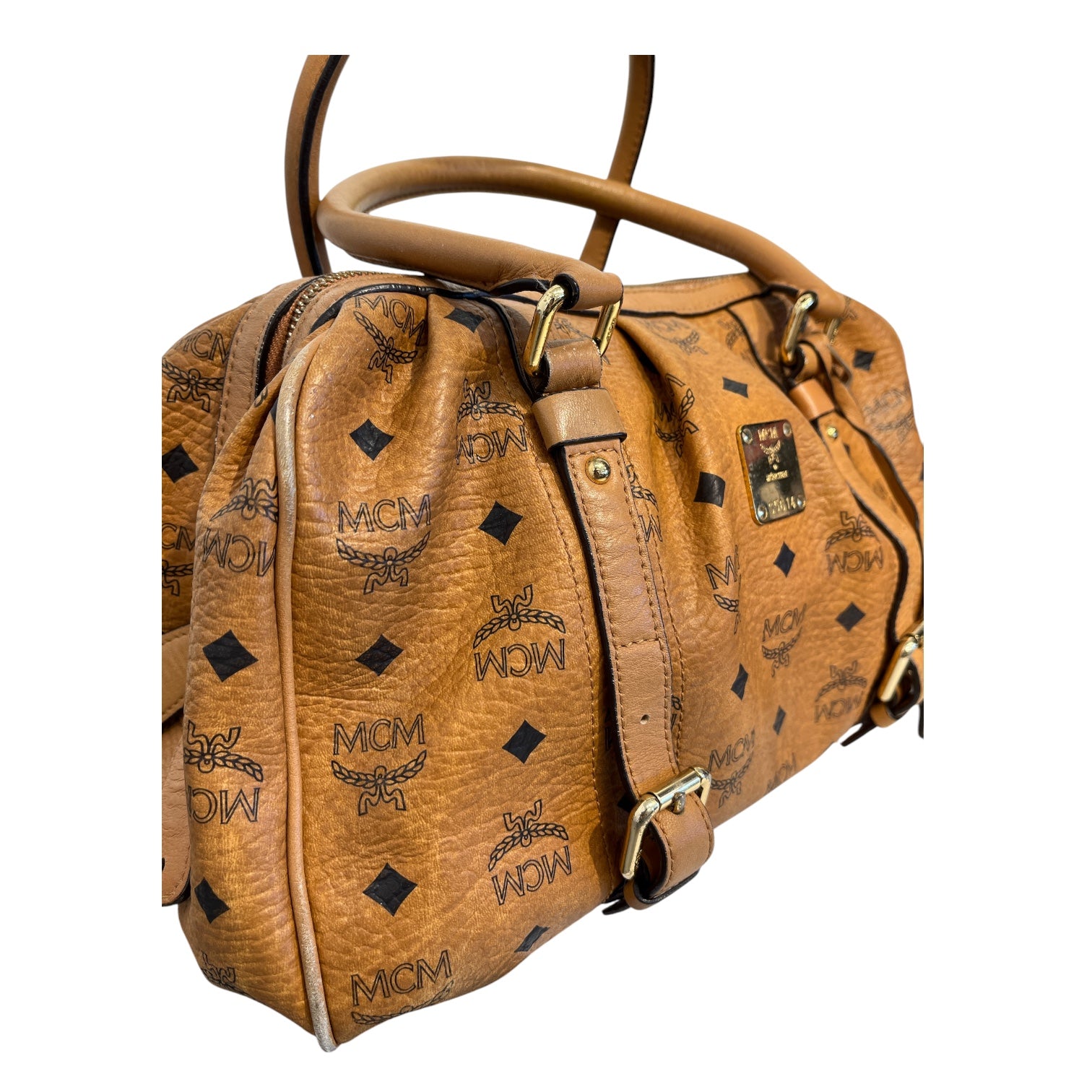MCM/Hand Bag/Leather/CML/COGNAC MONOGRAM SATCHEL view 4