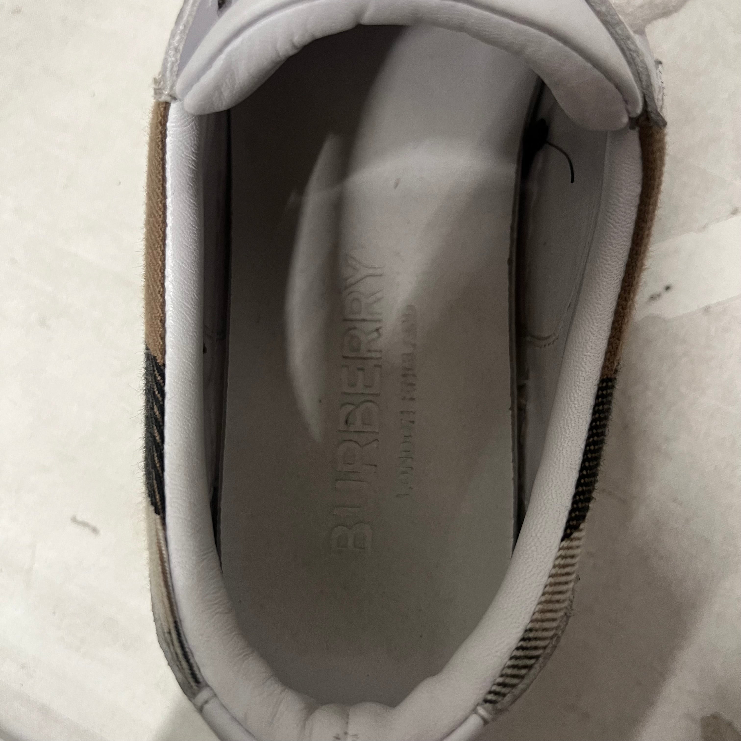 BURBERRY/Low-Sneakers/EU 38/Leather/WHT/ view 3