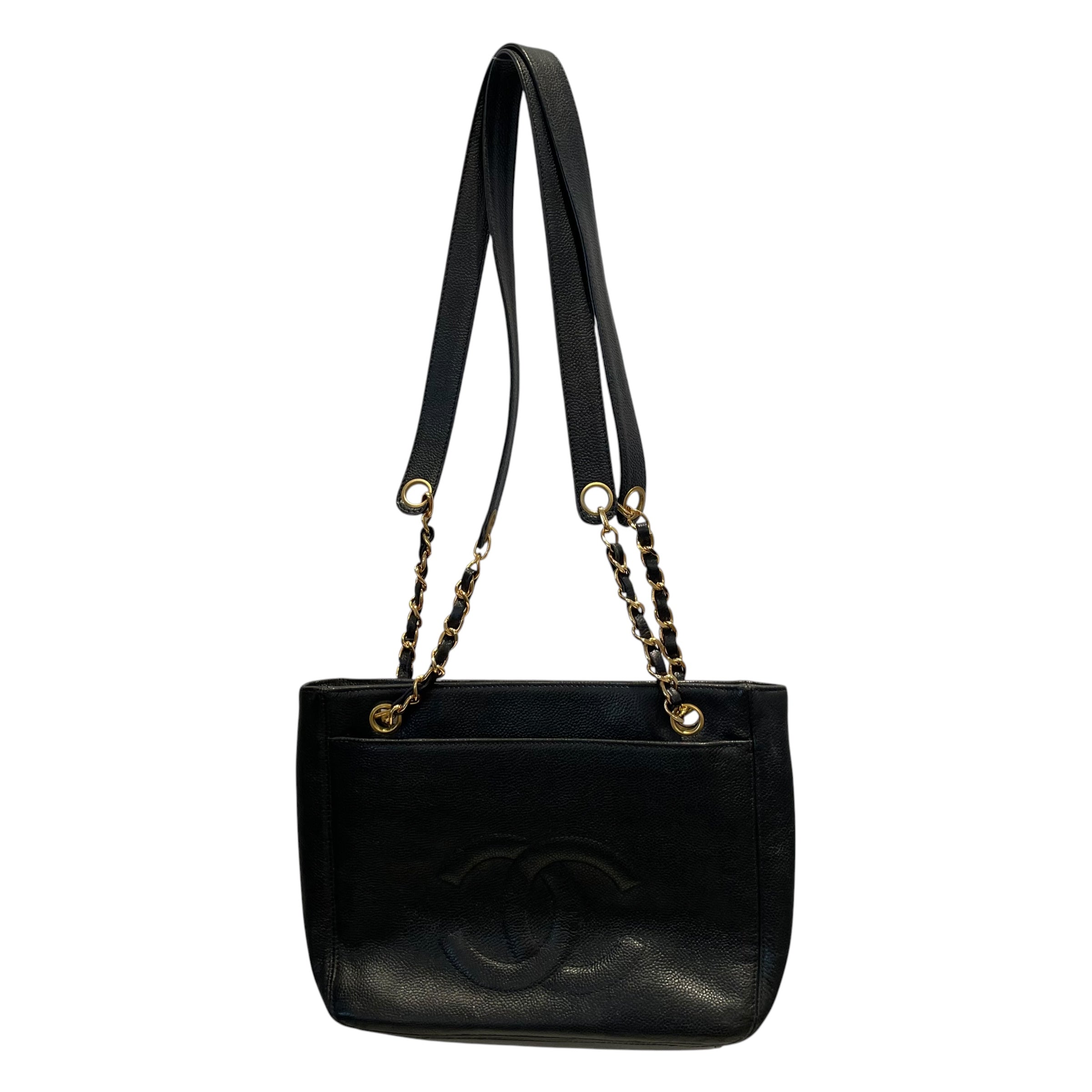 CHANEL/Tote Bag/Leather/BLK/Chanel Vintage Tote bag view 2