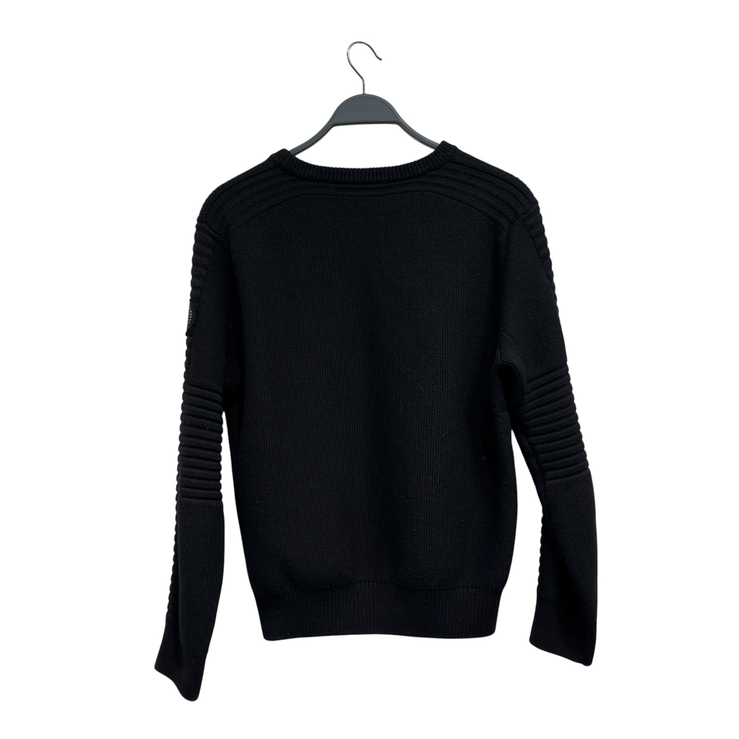 CANADA GOOSE/Sweater/M/Cotton/BLK/Ribbed arm detail patc leftarm view 2