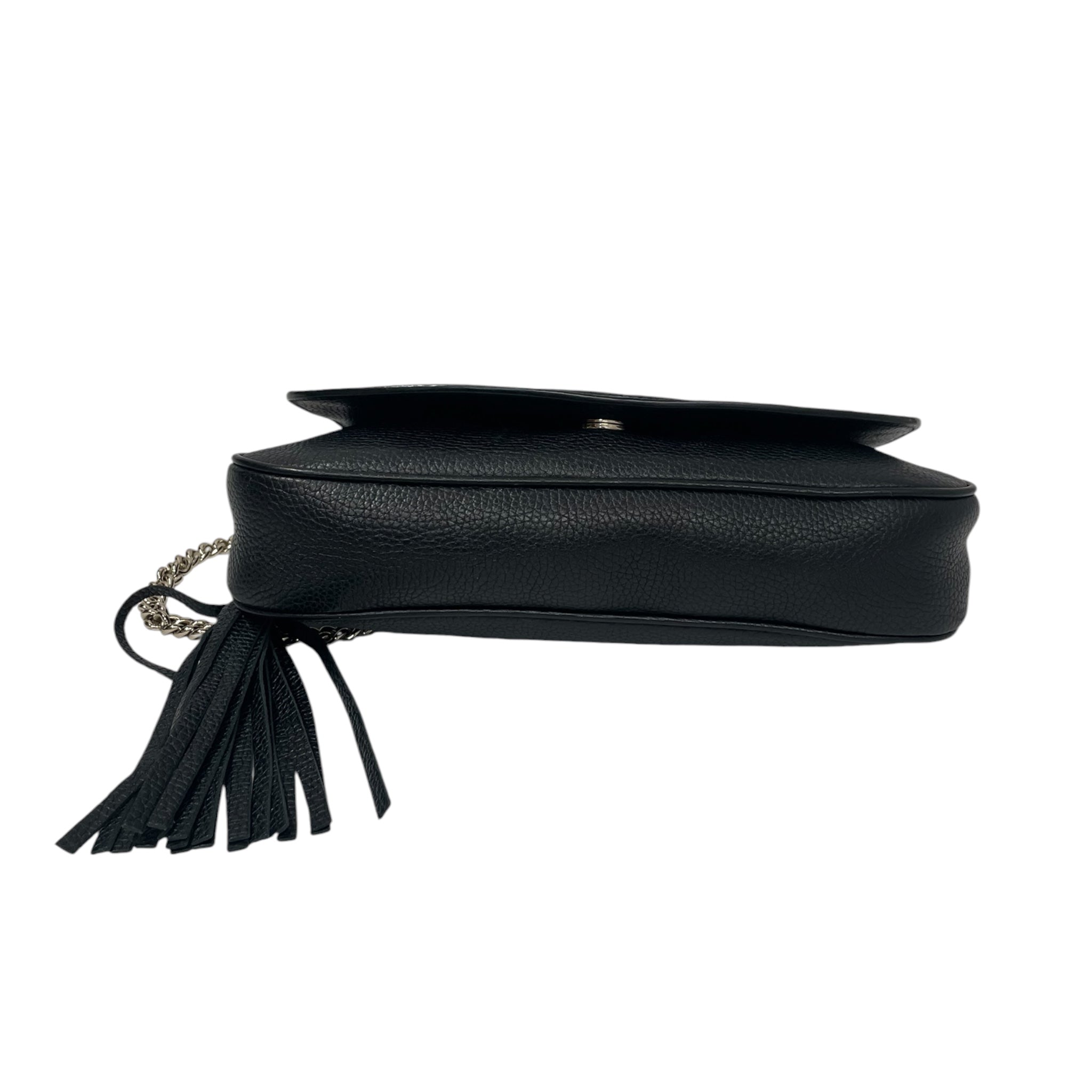 GUCCI/Cross Body Bag/Leather/BLK/GOLD CHAIN SOHO view 4