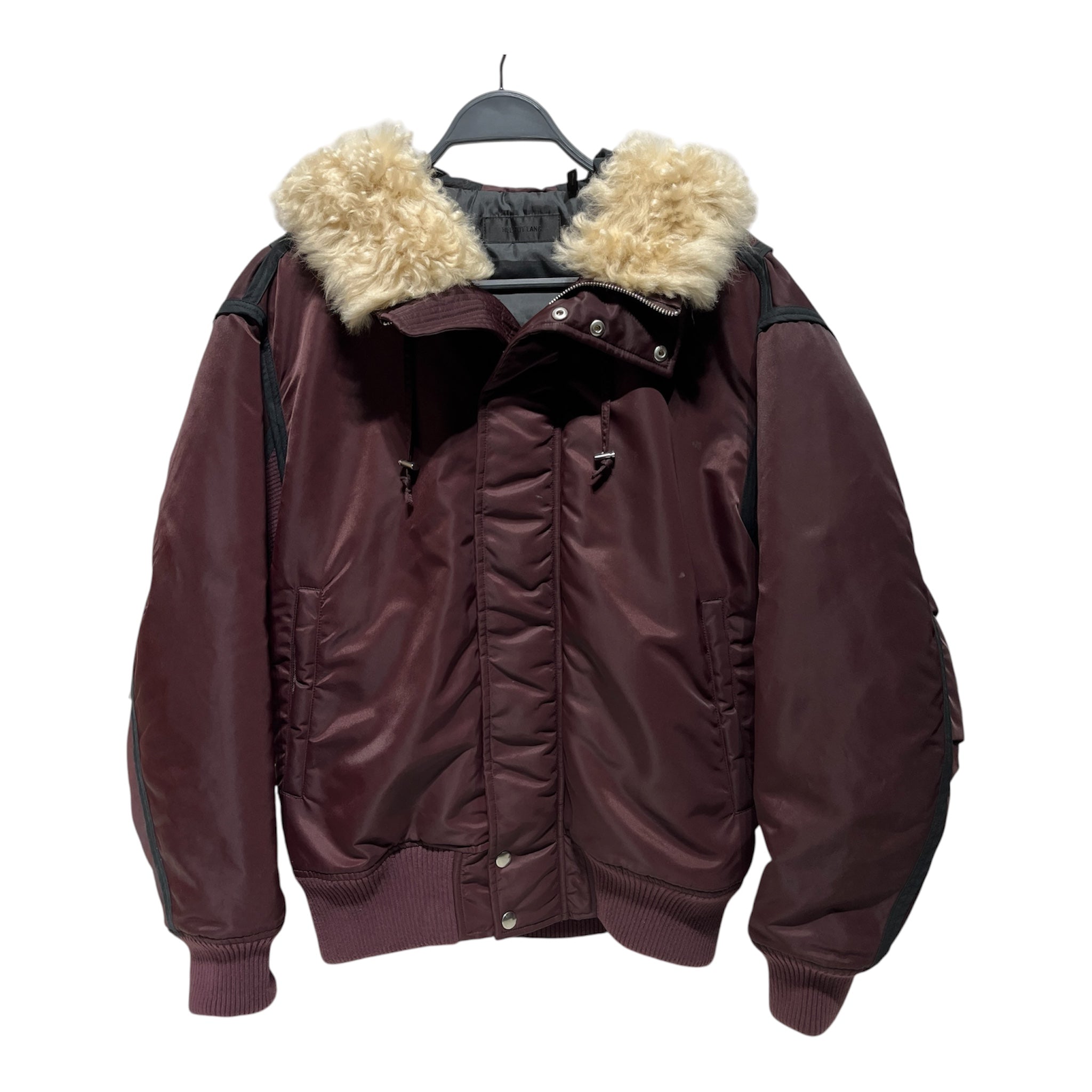 Helmut Lang/Flight Jkt/S/Nylon/BRD/Aviator Bomber Fur Hood view 1