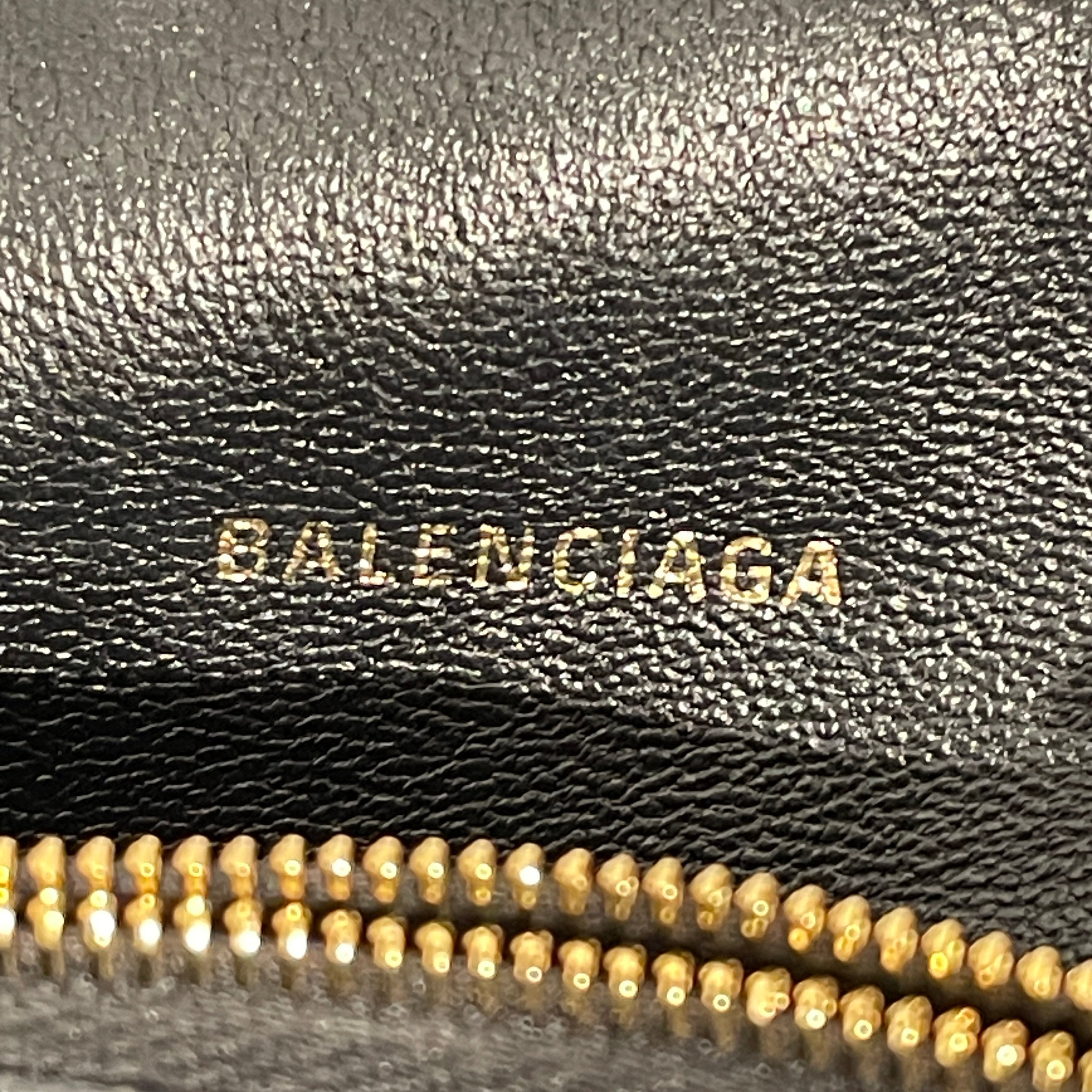 BALENCIAGA/Cross Body Bag/Animal Pattern/Lambskin/BLK/Small Crush Croc-Embossed view 5