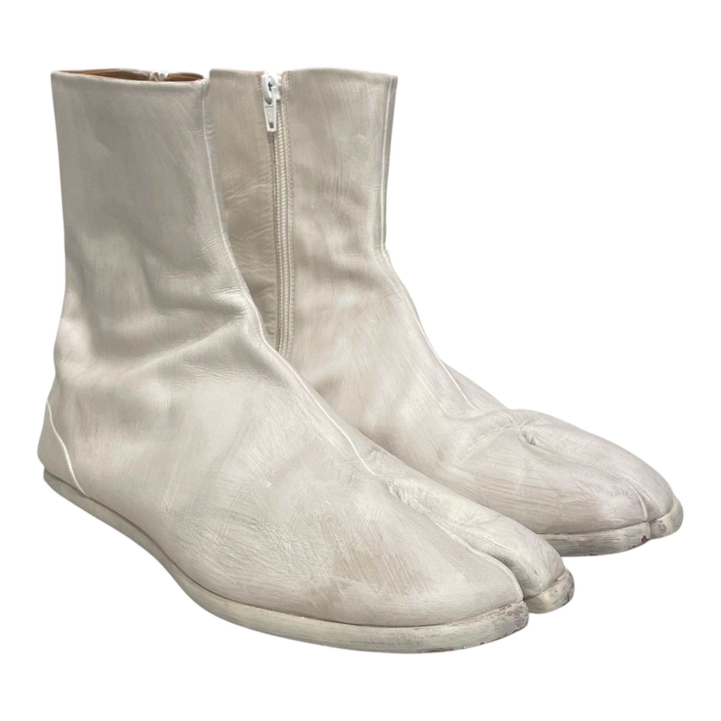 Maison Margiela/Boots/EU 44/Leather/WHT/PAINTED TABI view 1