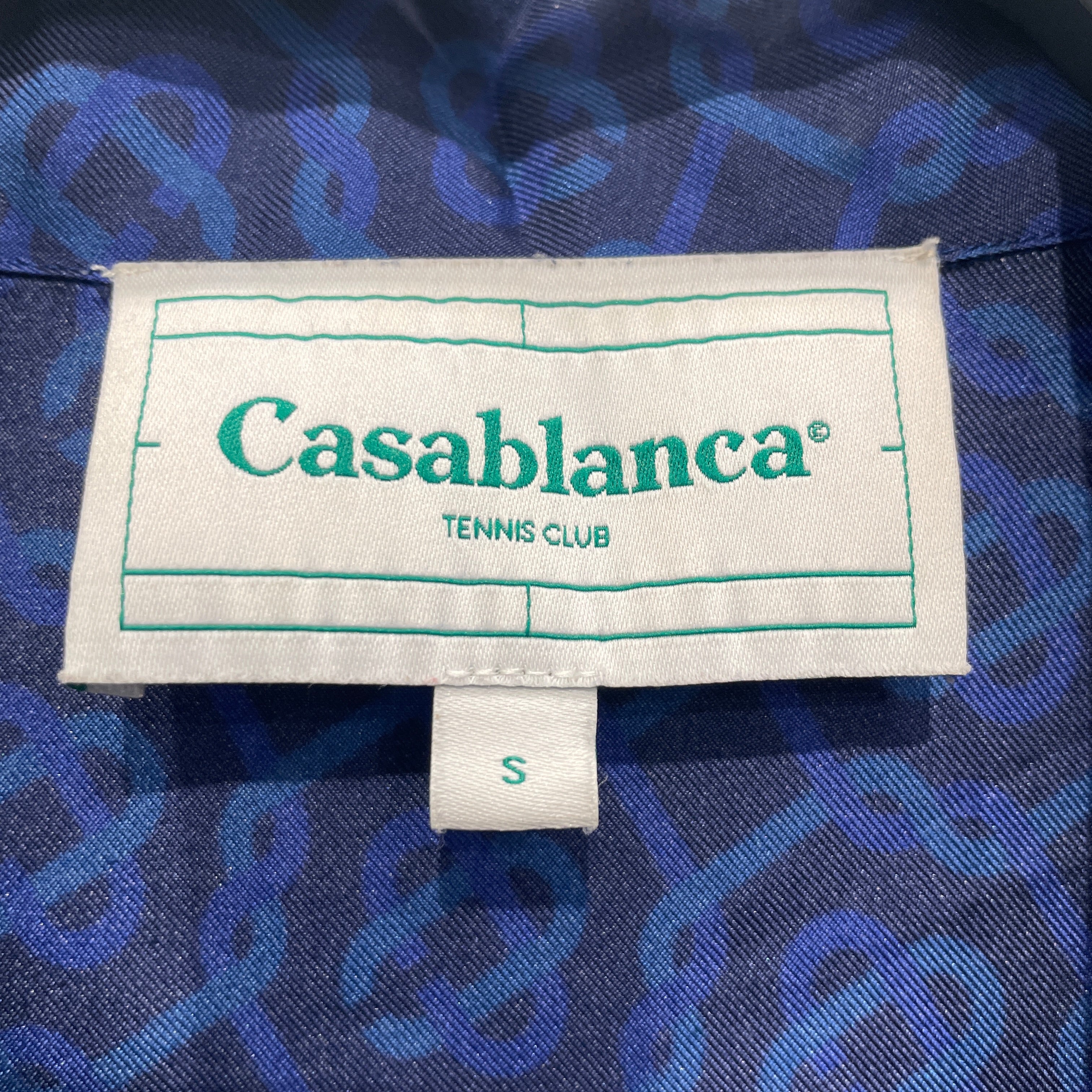CASABLANCA/SS Shirt/S/Silk/BLU/All Over Print/PALM TREE PRINT SILK SHIRT view 3