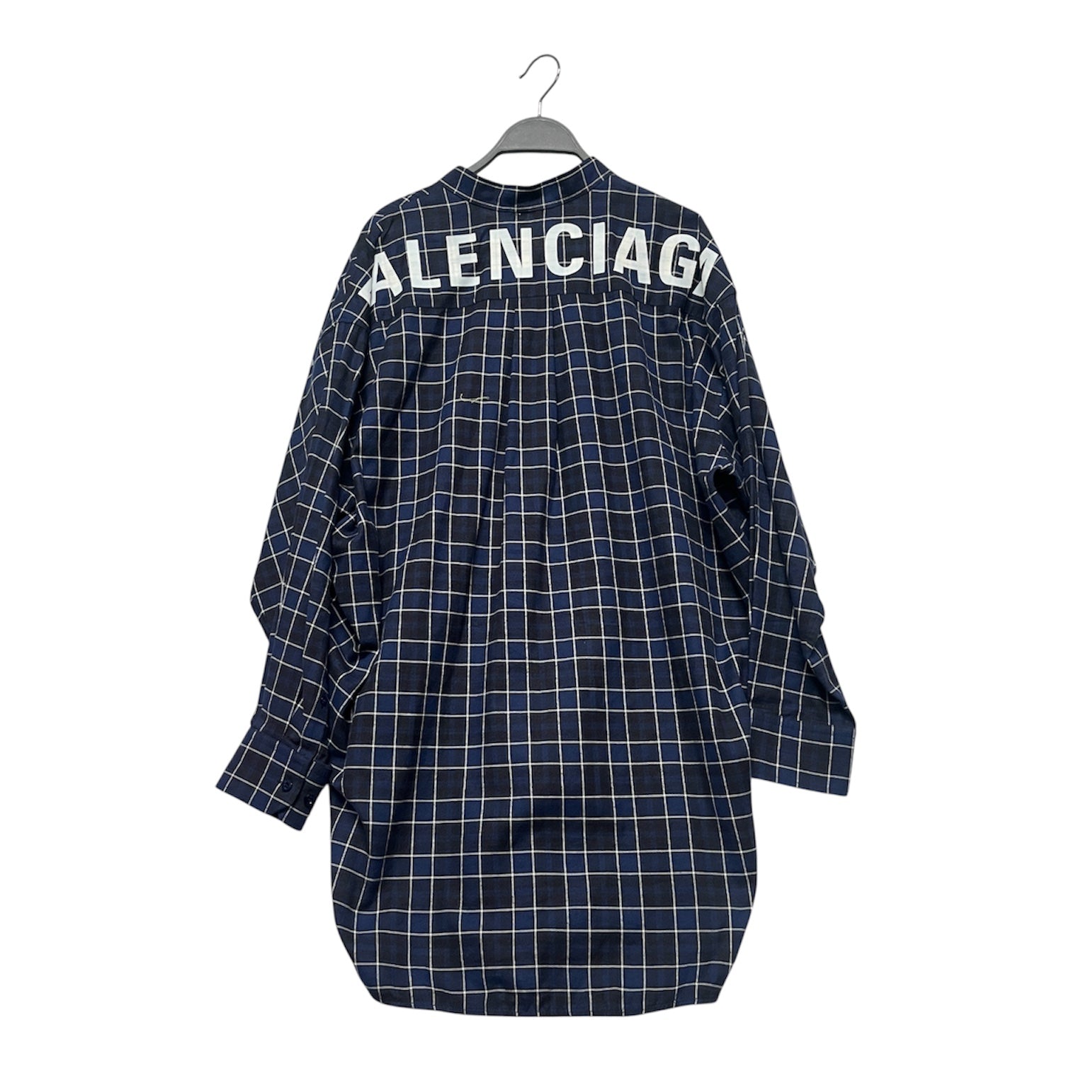 BALENCIAGA/Flannel Shirt/42/Cotton/NVY/JP57 2018 00096 view 2