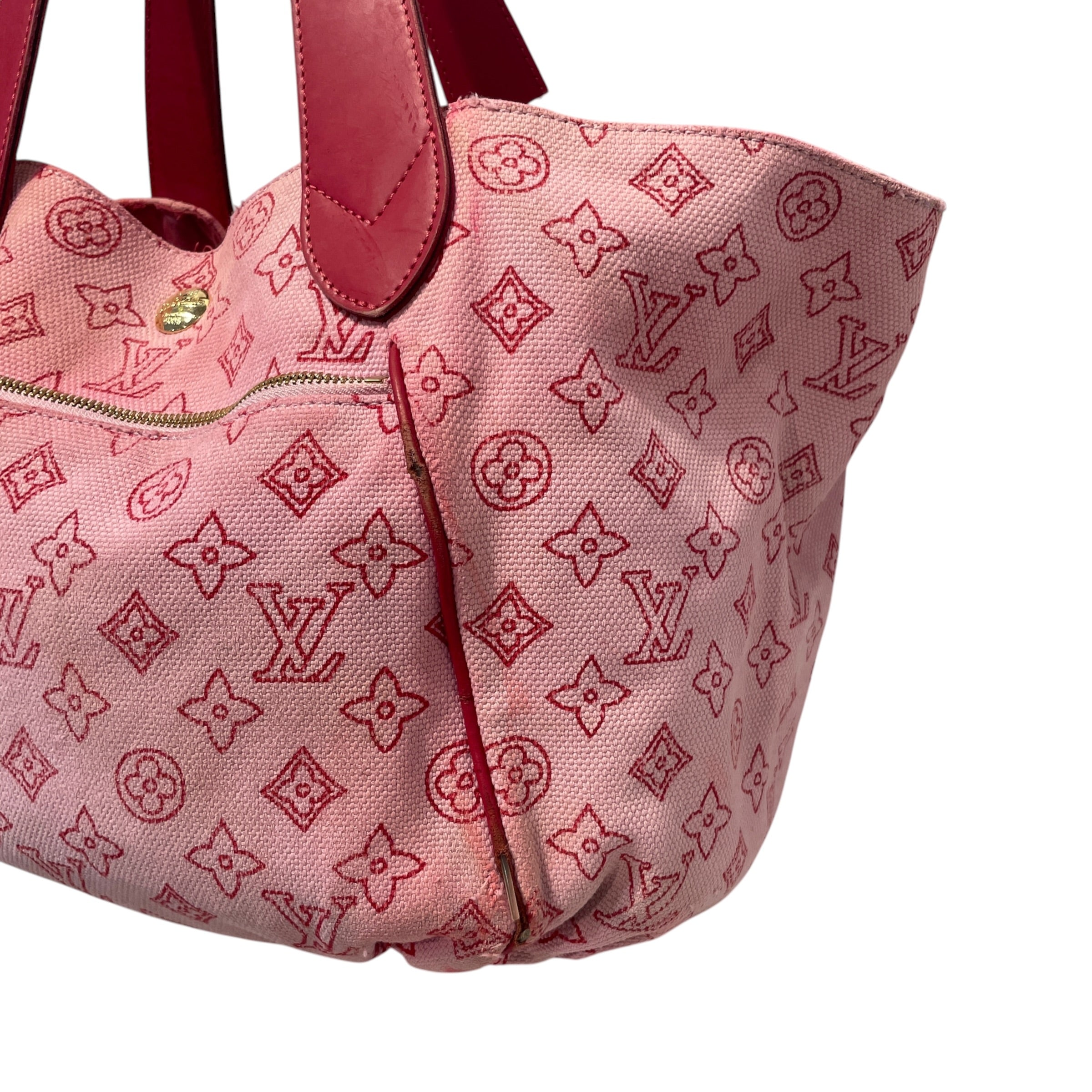 LOUIS VUITTON/Hand Bag/Monogram/Cotton/PNK/Ipanema GM view 3