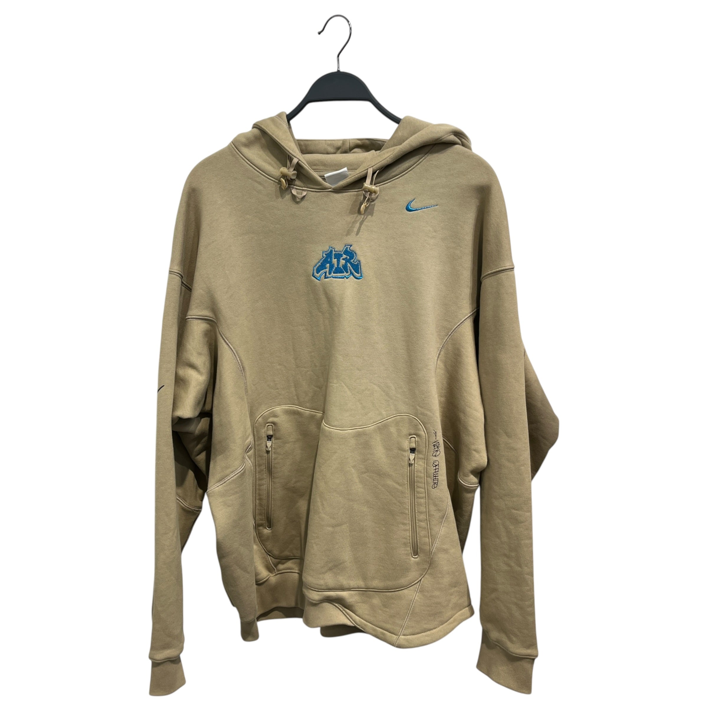 OFF-WHITE/NIKE/Hoodie/M/Cotton/BEG/Blue "AIR" Logo view 1