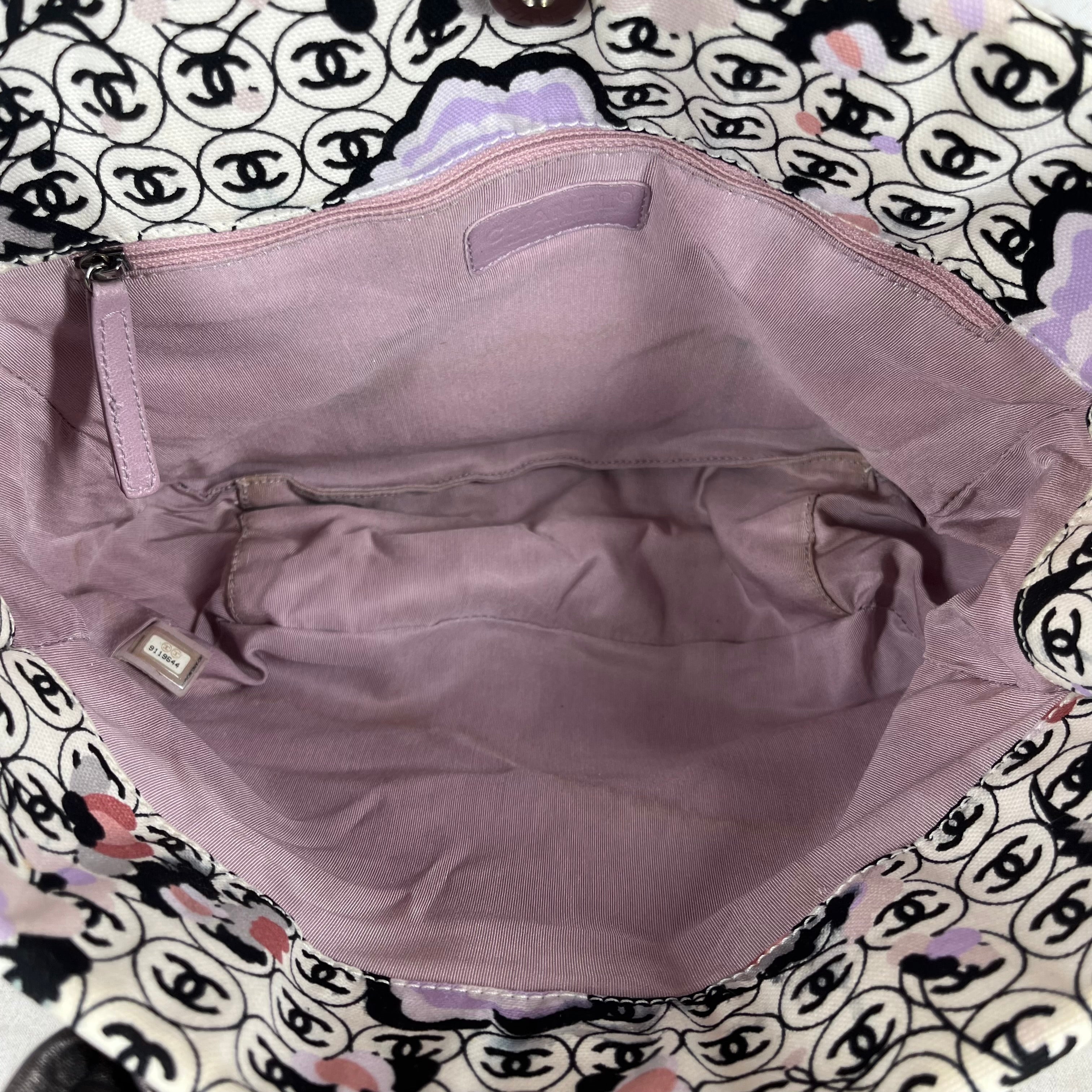 CHANEL/Tote Bag/Floral Pattern/Cotton/PNK/caneilla tote view 4