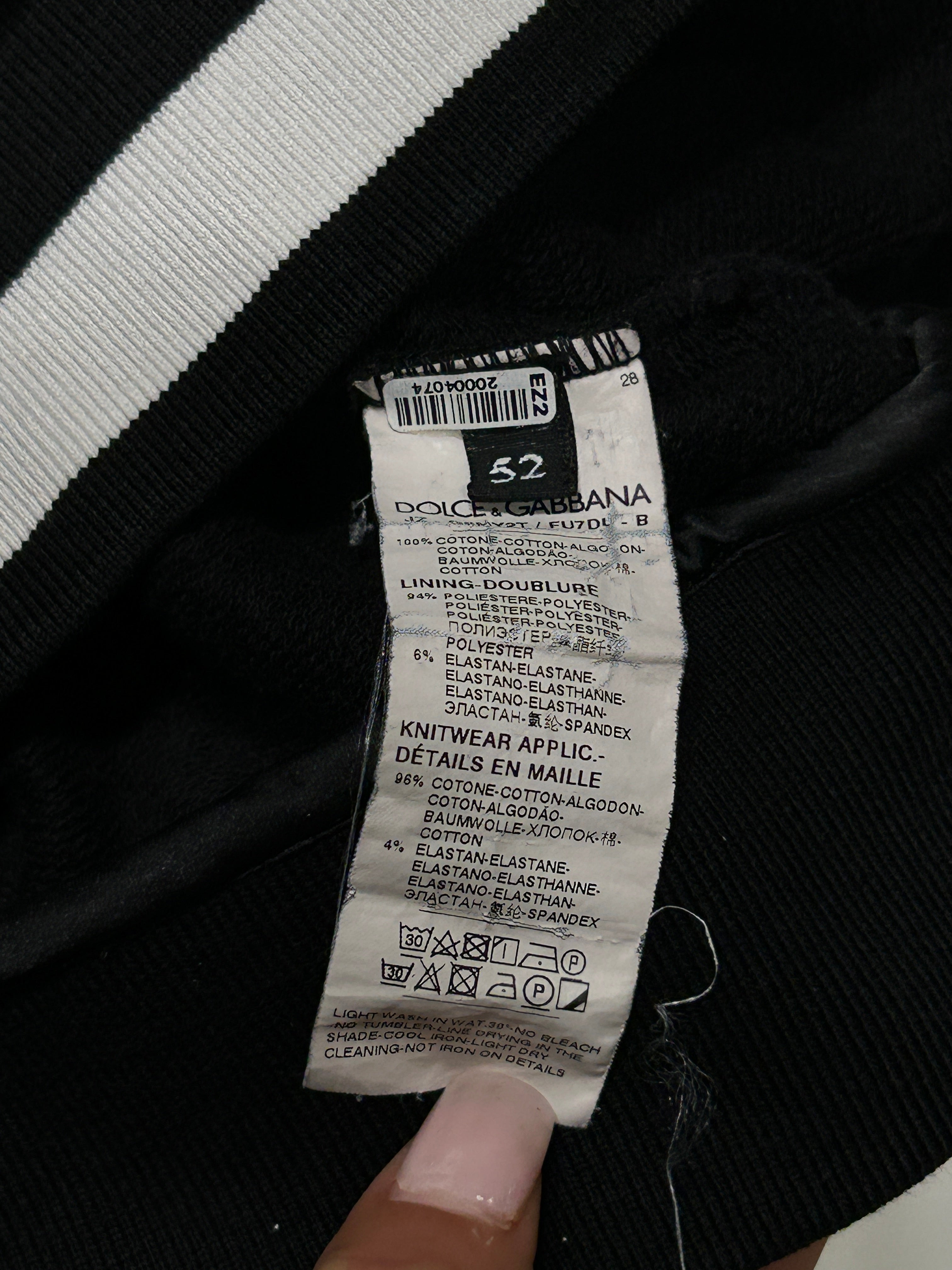 DOLCE&GABBANA/Hoodie/52/Cotton/BLK/CROWNS view 6