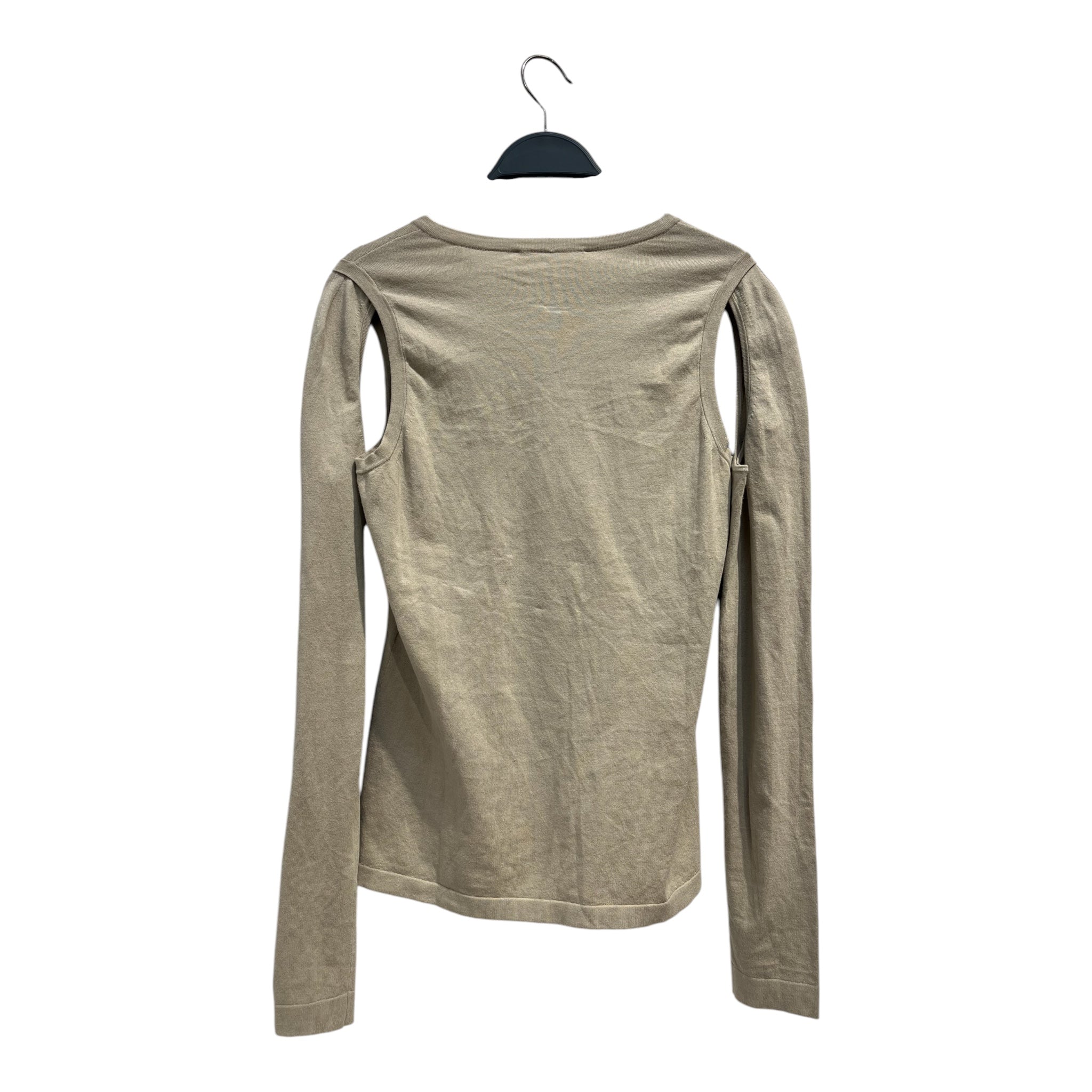 Helmut Lang/LS T-Shirt/S/Cotton/KHK/CUT & SEW DETACHED SLEEVE view 2