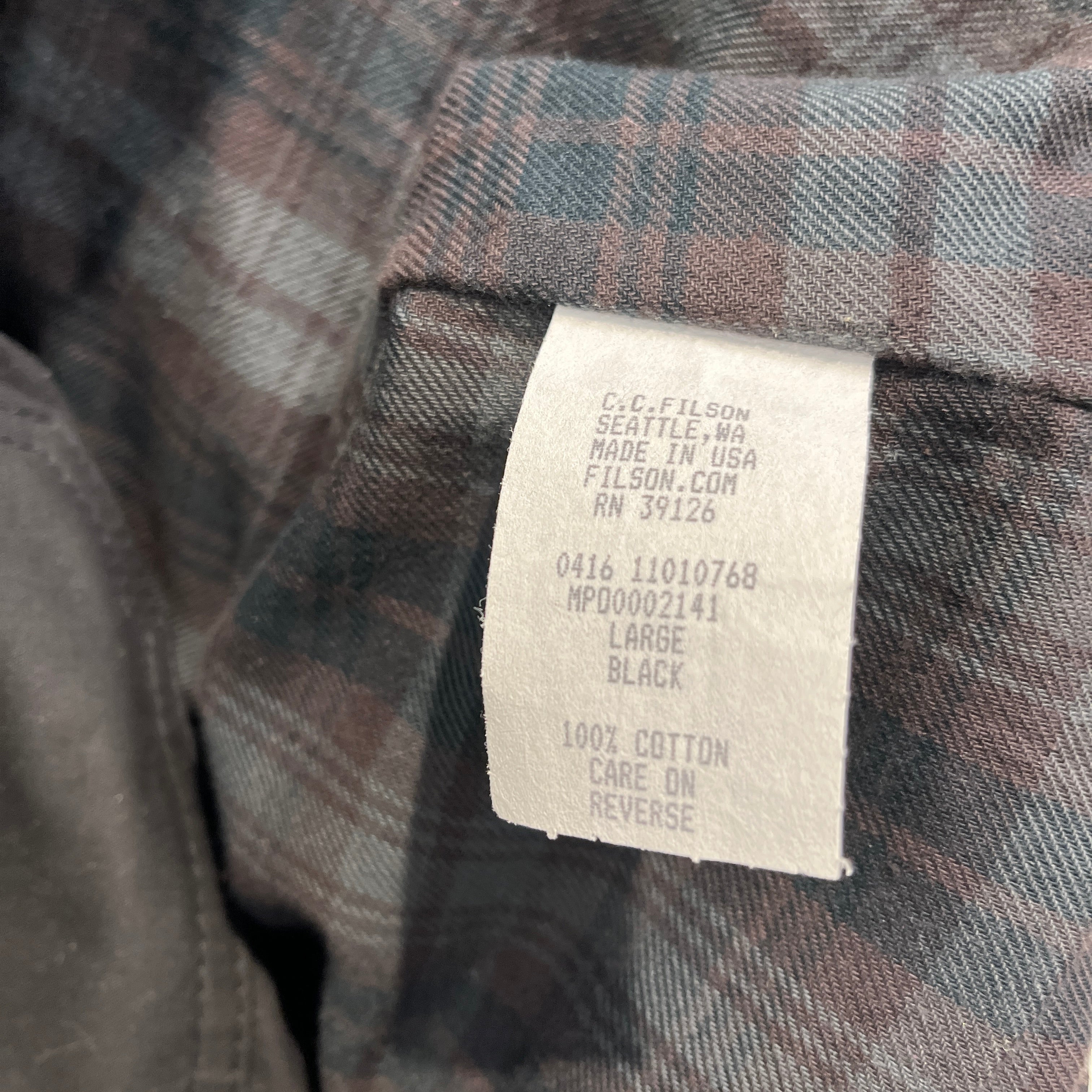 FILSON/Jacket/L/Cotton/BLK/ view 4