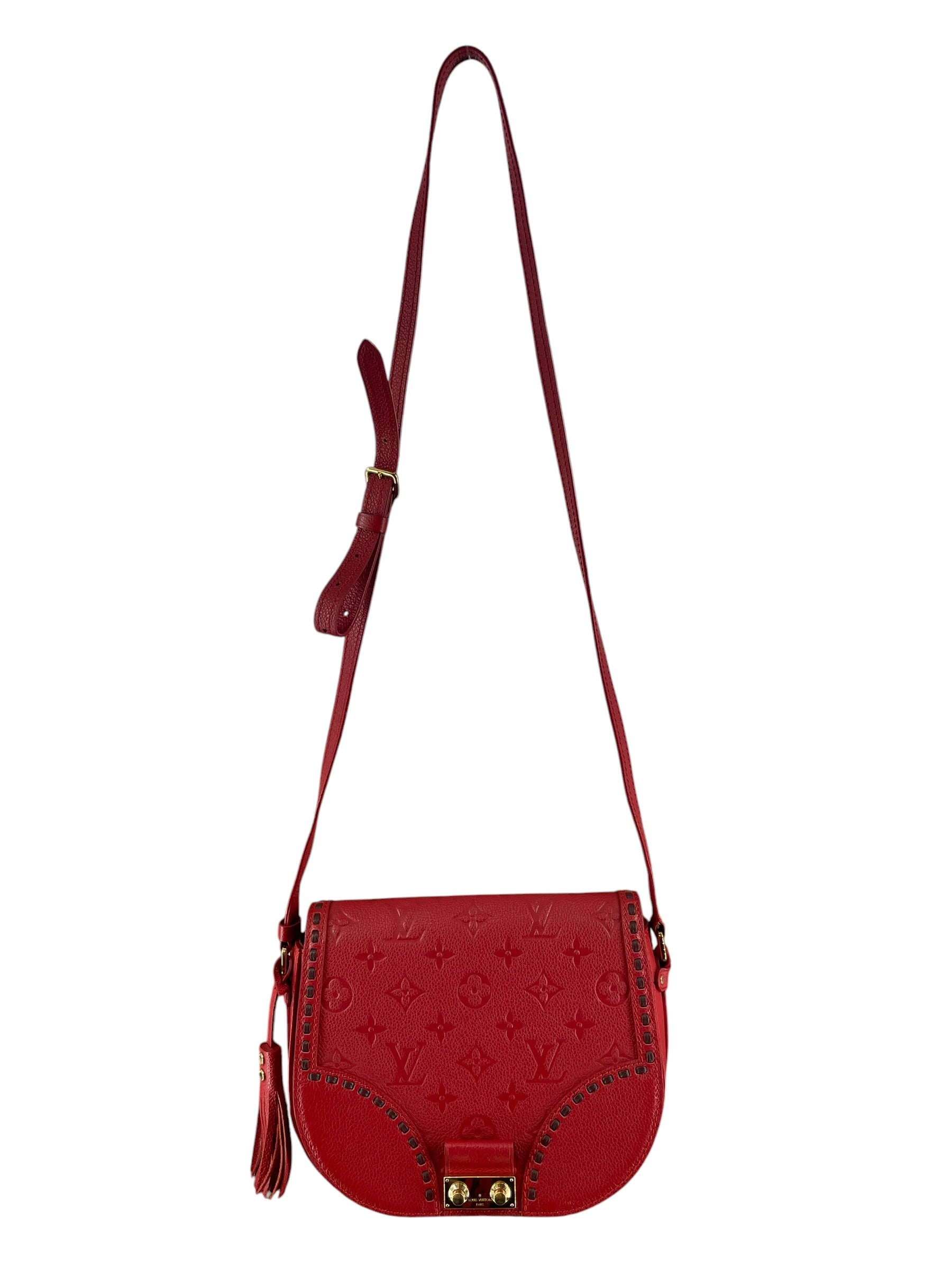 LOUIS VUITTON/Hand Bag/Monogram/Leather/RED/EMPREINTE JUNOT CROSSBODY view 1