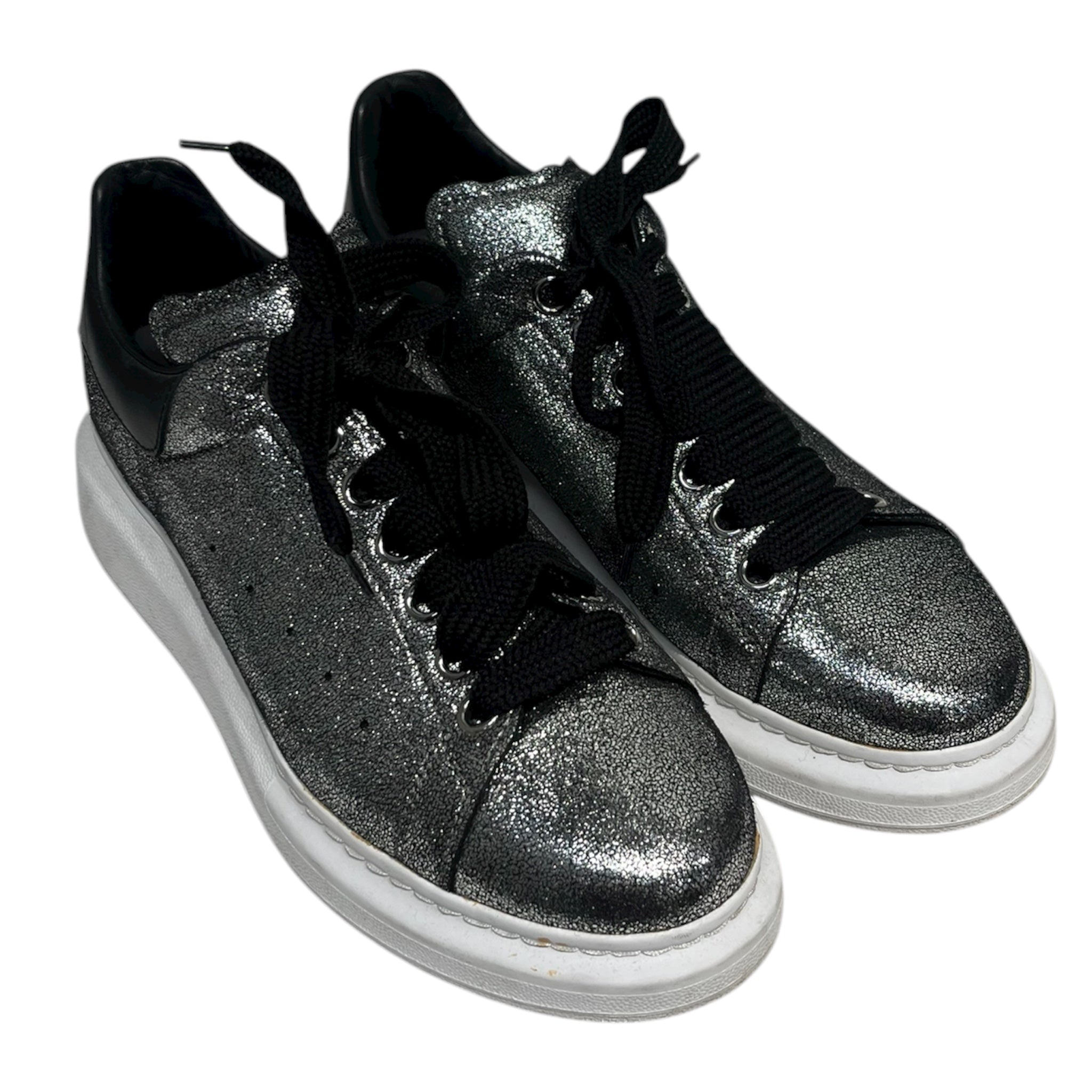Alexander McQueen/Low-Sneakers/EU 41/Glitter/Leather/SLV/470631 41 view 1