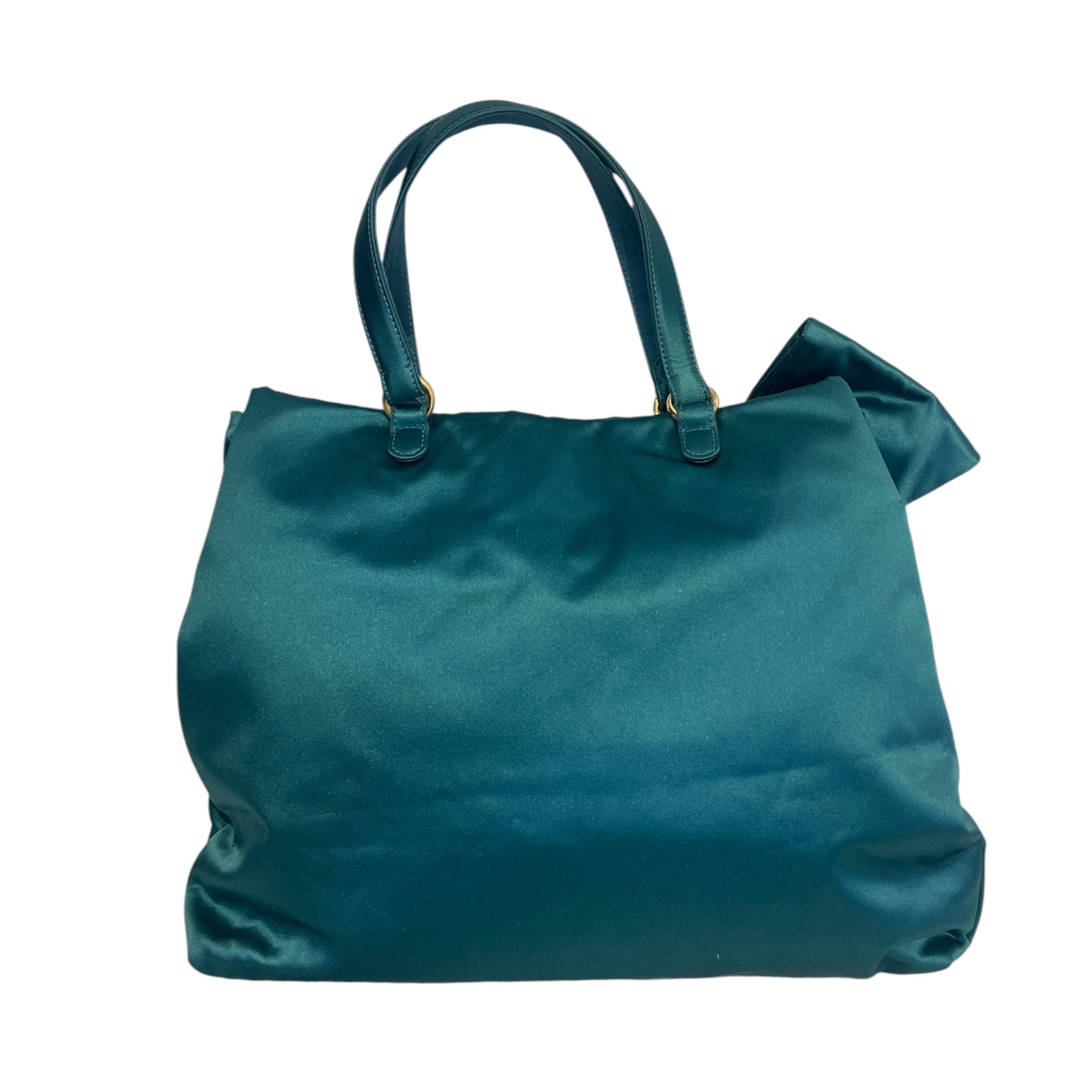 VALENTINO GARAVANI/Bag/Polyester/GRN/SATIN BOW TEAL TOTE view 2