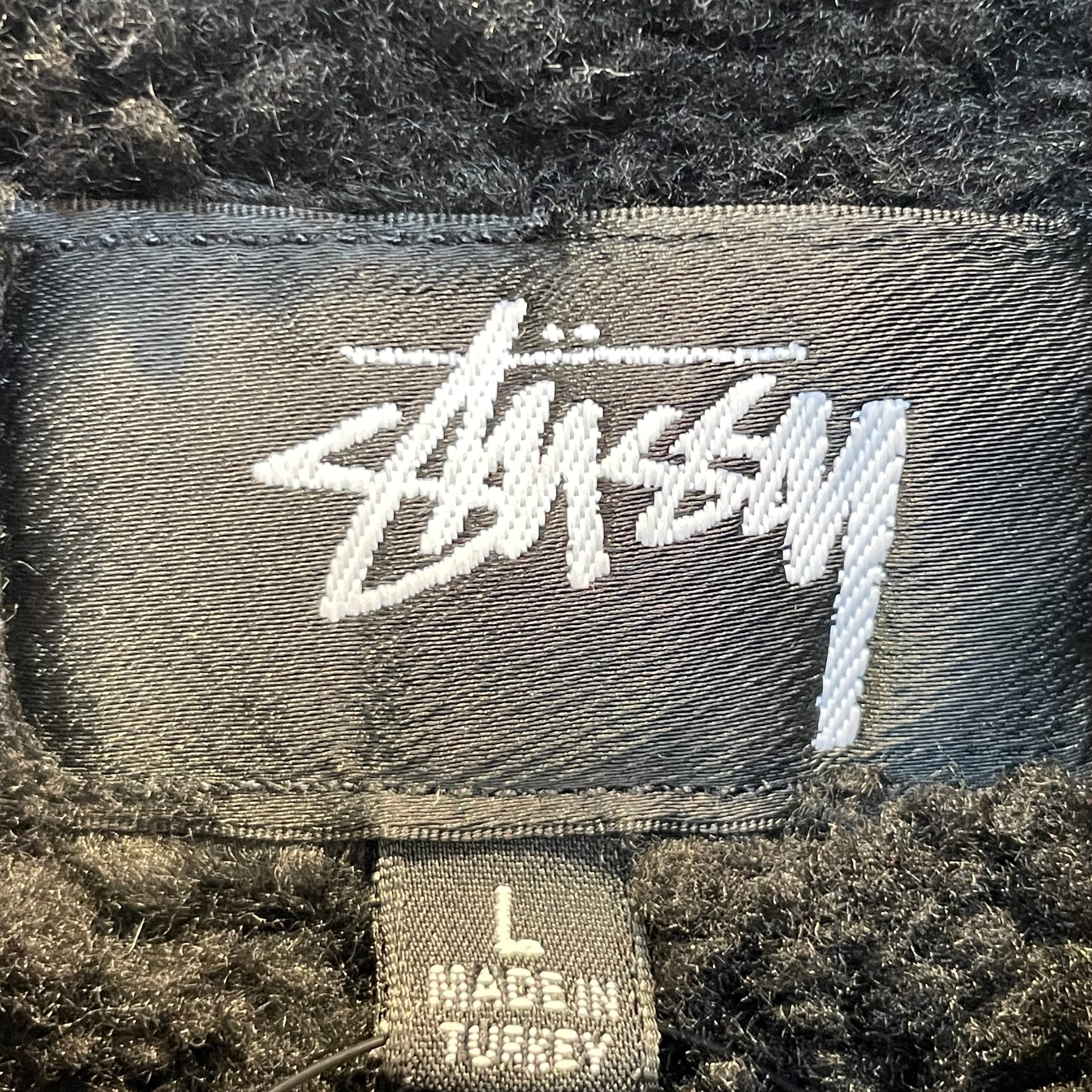 STUSSY/Jacket/L/Corduroy/BLK/FUZZY INSIDE/ALL BLACK view 3