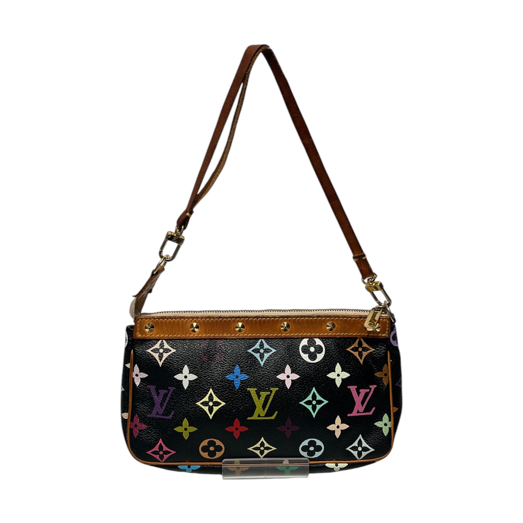 LOUIS VUITTON/Hand Bag/All Over Print/Leather/BLK/takashi murakami collab view 1