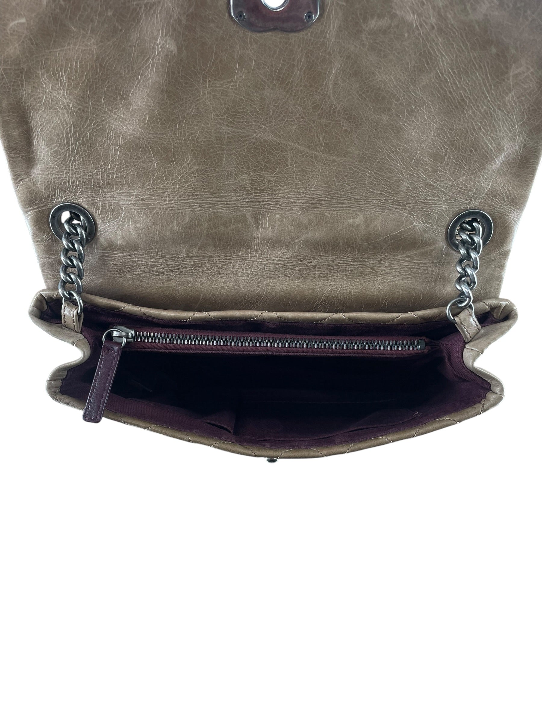 CHANEL/Hand Bag/Border/Leather/BRW/MATELASSE QUILTED BOY BAG view 8