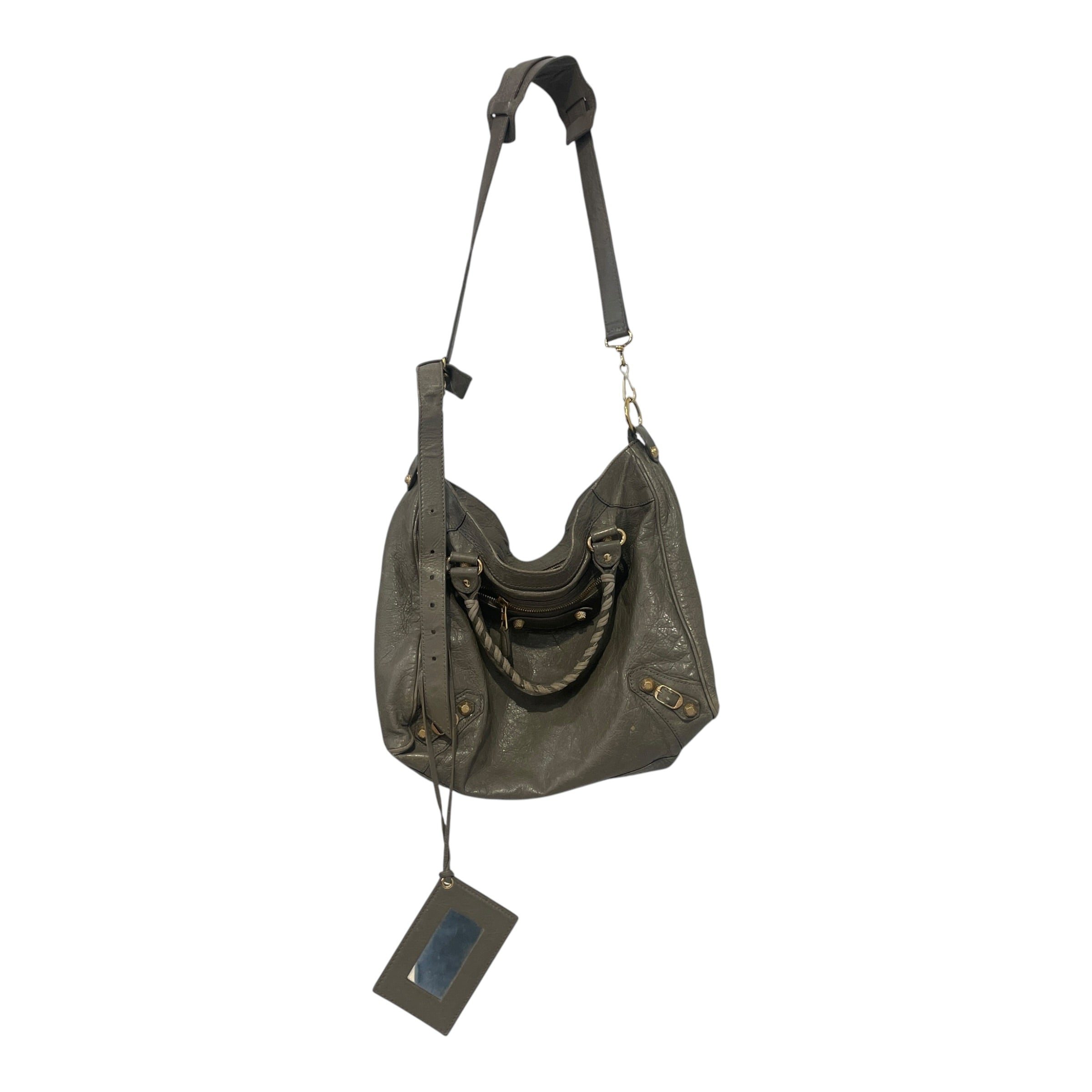 BALENCIAGA/Cross Body Bag/Leather/GRY/VELO view 2