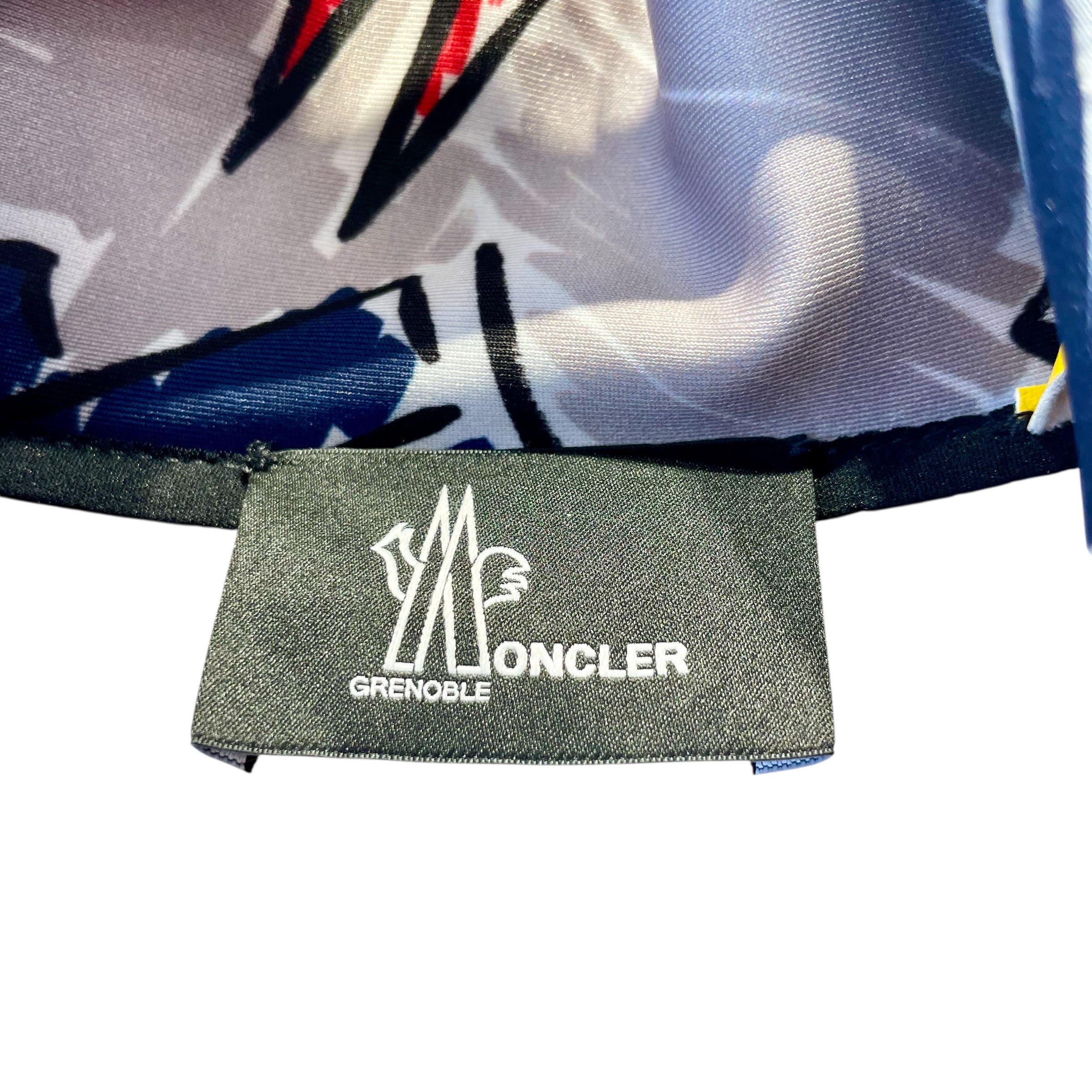 MONCLER GRENOBLE/Jacket/3/All Over Print/Nylon/GRY/RED + BLU LOGOS view 3
