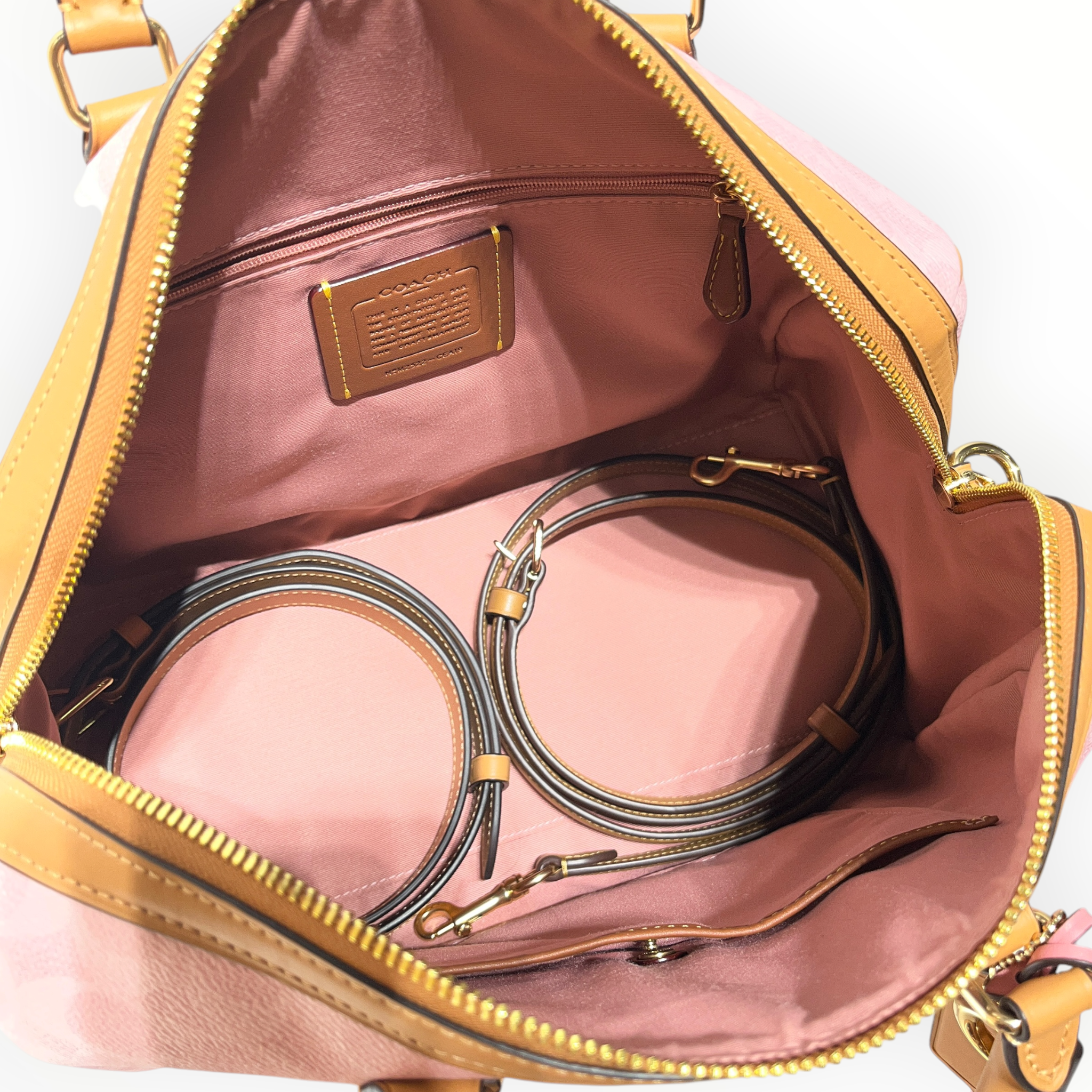 COACH/Hand Bag/Cotton/PNK/pink monogram rowan view 4