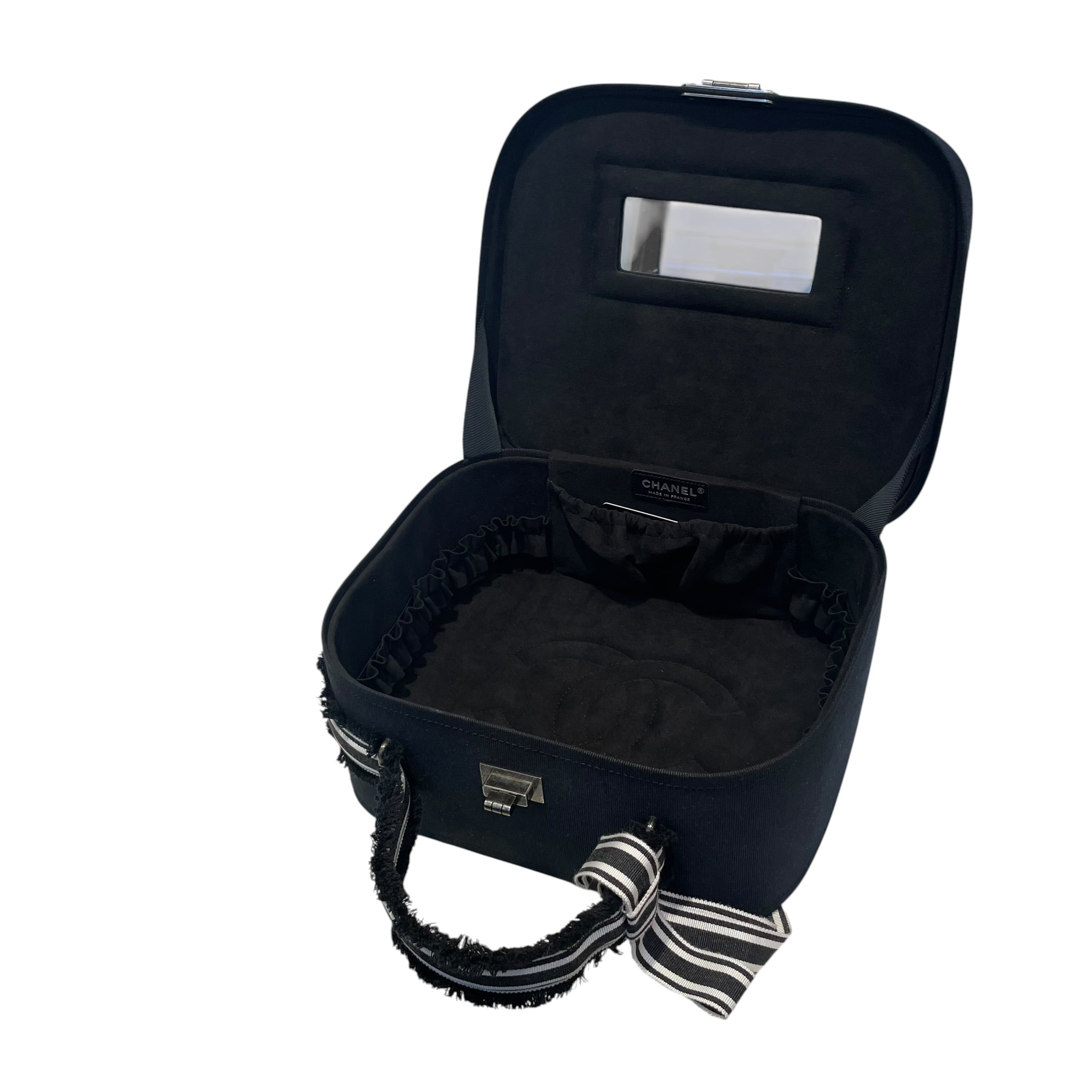 CHANEL/Bag/BLK/QUILTED VANITY CASE view 7