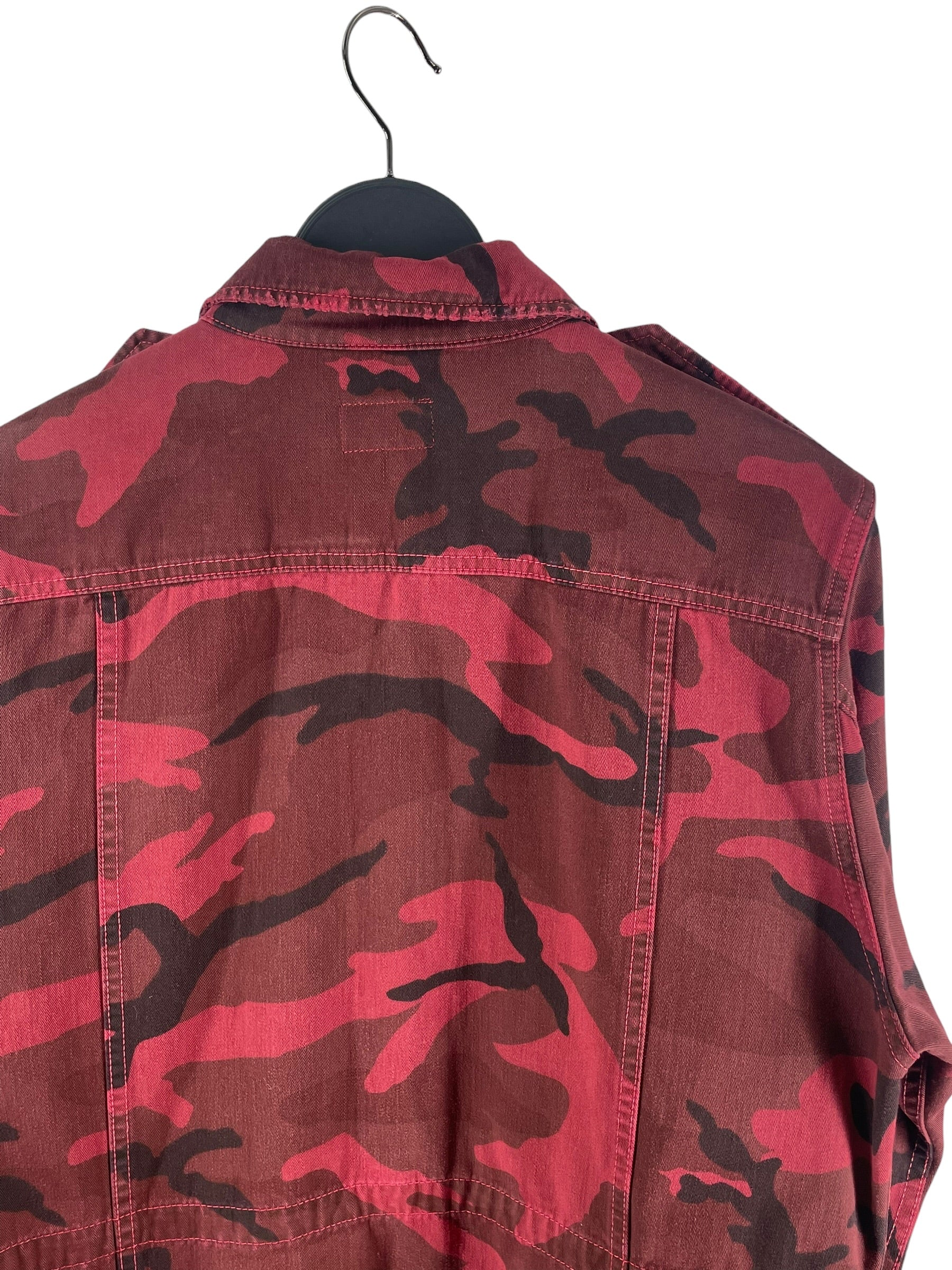 SAINT LAURENT/Jacket/L/Cotton/RED/Camouflage/JP53 2020 00329 CARGO JKT view 4