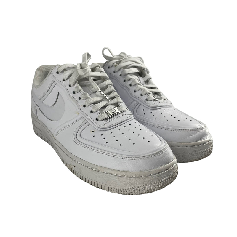 NIKE/JOHN ELLIOTT/Low-Sneakers/US 10.5/Leather/WHT/DOUBLE TONGUE/SLVER AF1