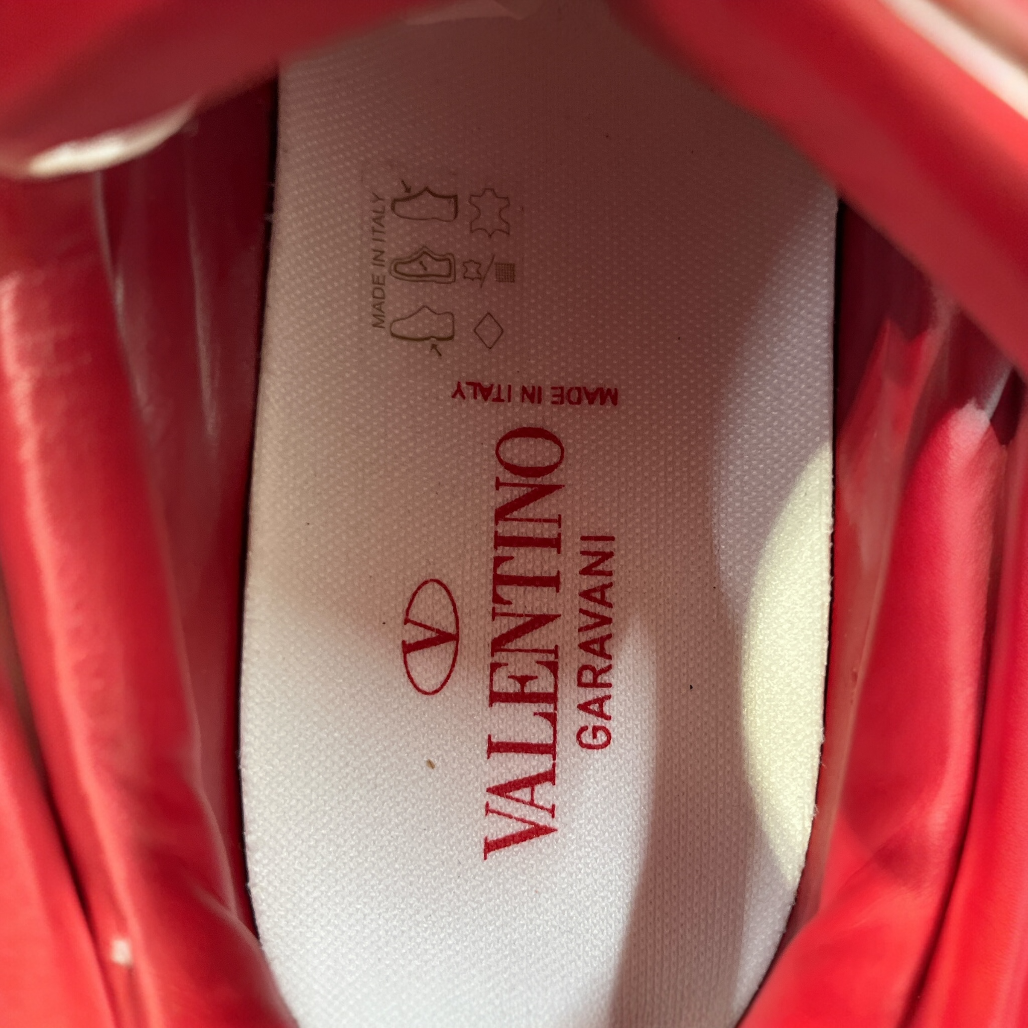 VALENTINO GARAVANI/Low-Sneakers/EU 37.5/Border/Leather/WHT/RED BORDER W/SOLE SNEAK view 3