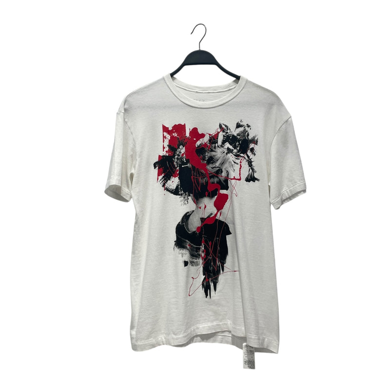 YOHJI YAMAMOTO/T-Shirt/M/Cotton/WHT/All Over Print/