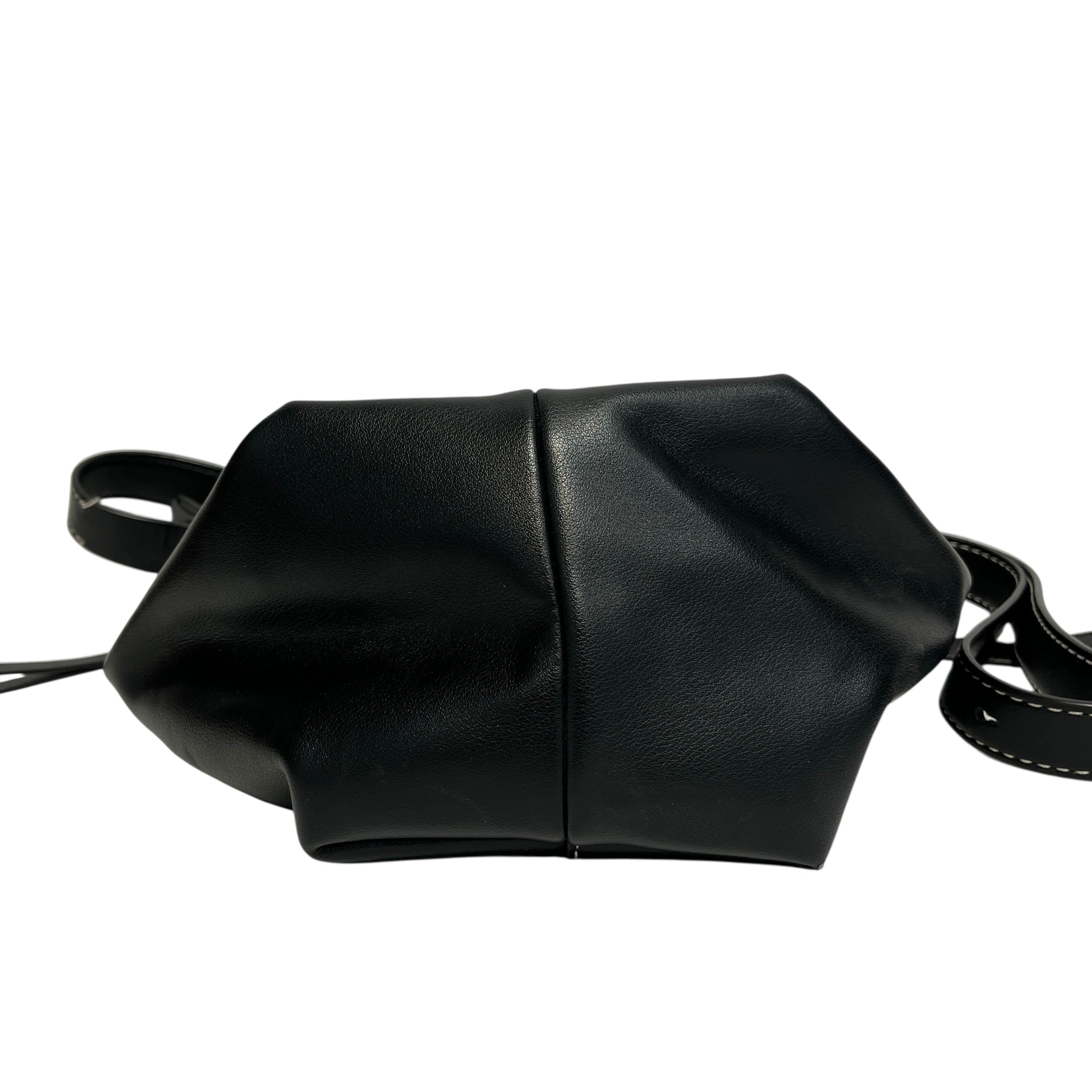 PROENZA SCHOULER/Cross Body Bag/M/Leather/BLK/white label w white stitching view 3