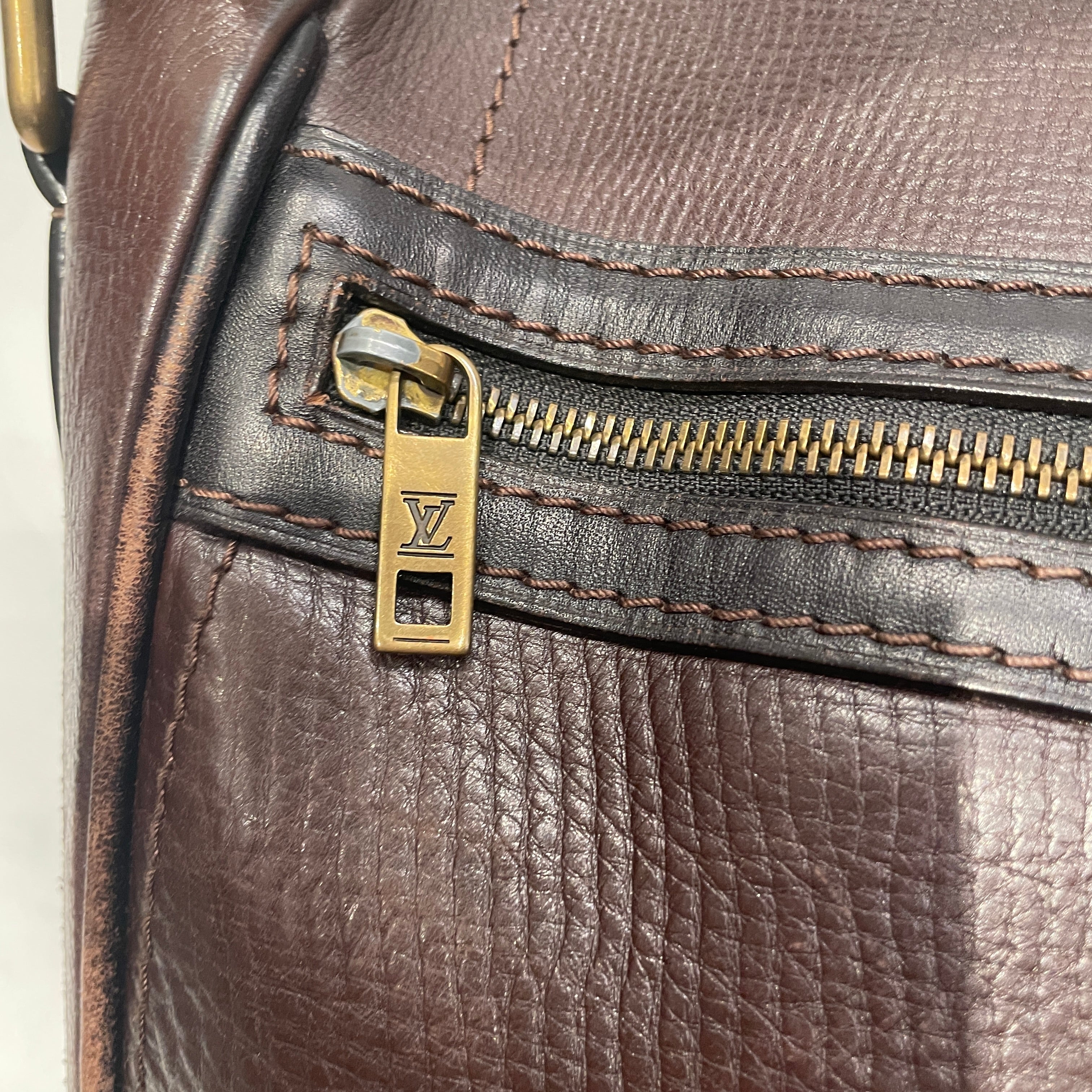 LOUIS VUITTON/Cross Body Bag/Leather/BRW/omaha messenger bag view 8