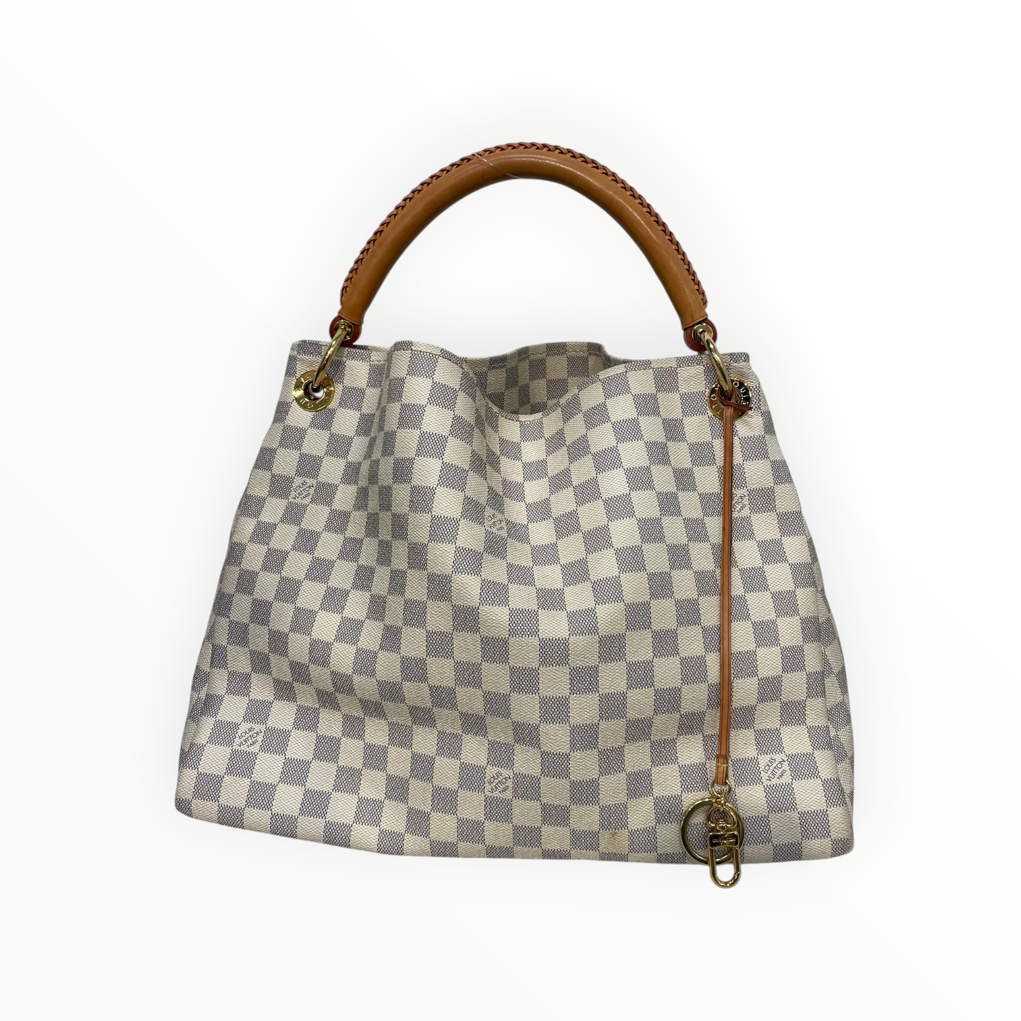 LOUIS VUITTON/Tote Bag/All Over Print/Leather/CRM/artsy mm damier azur
