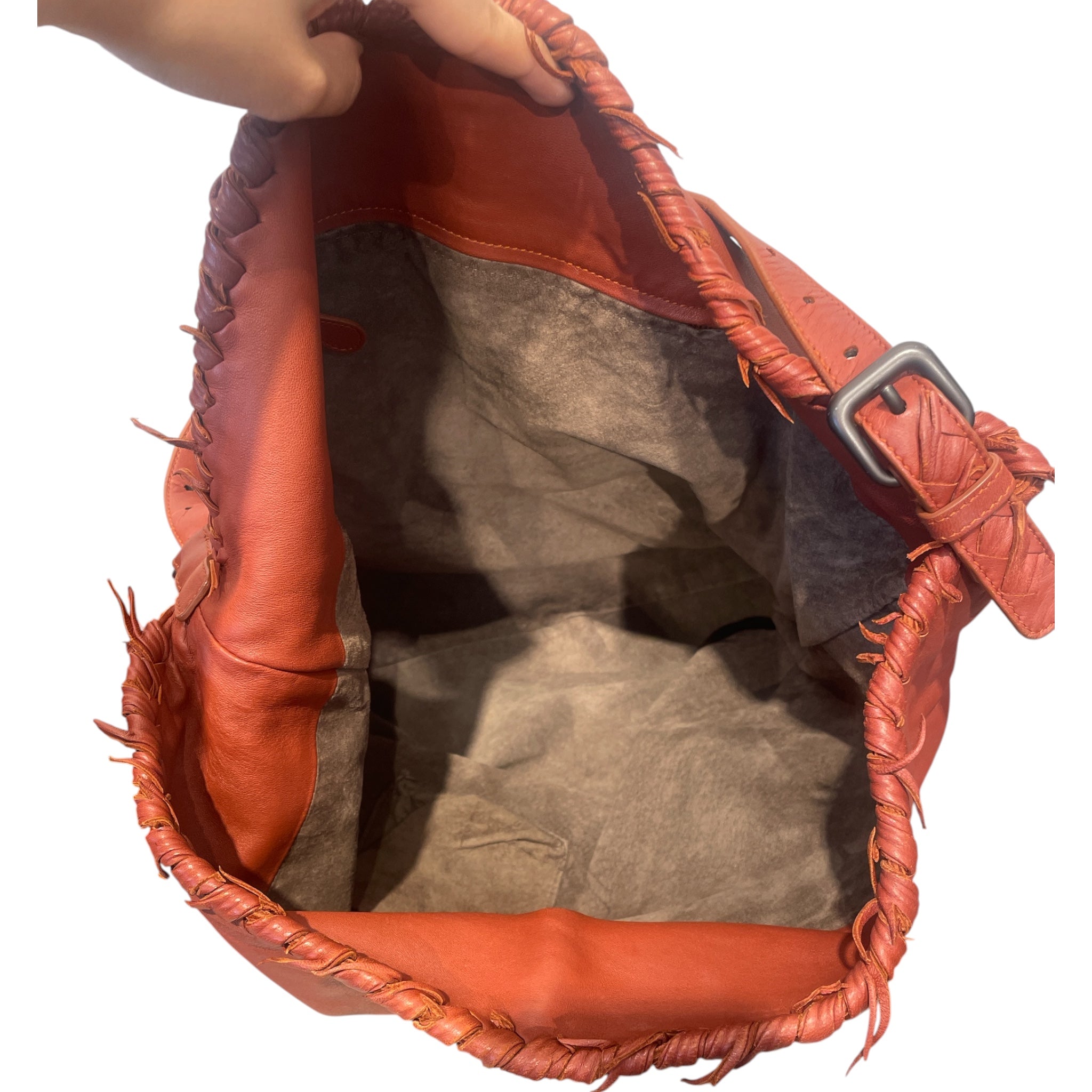 BOTTEGA VENETA/Tote Bag/Leather/ORN/BURNT ORANGE/INTRECCIATO HOBO view 5