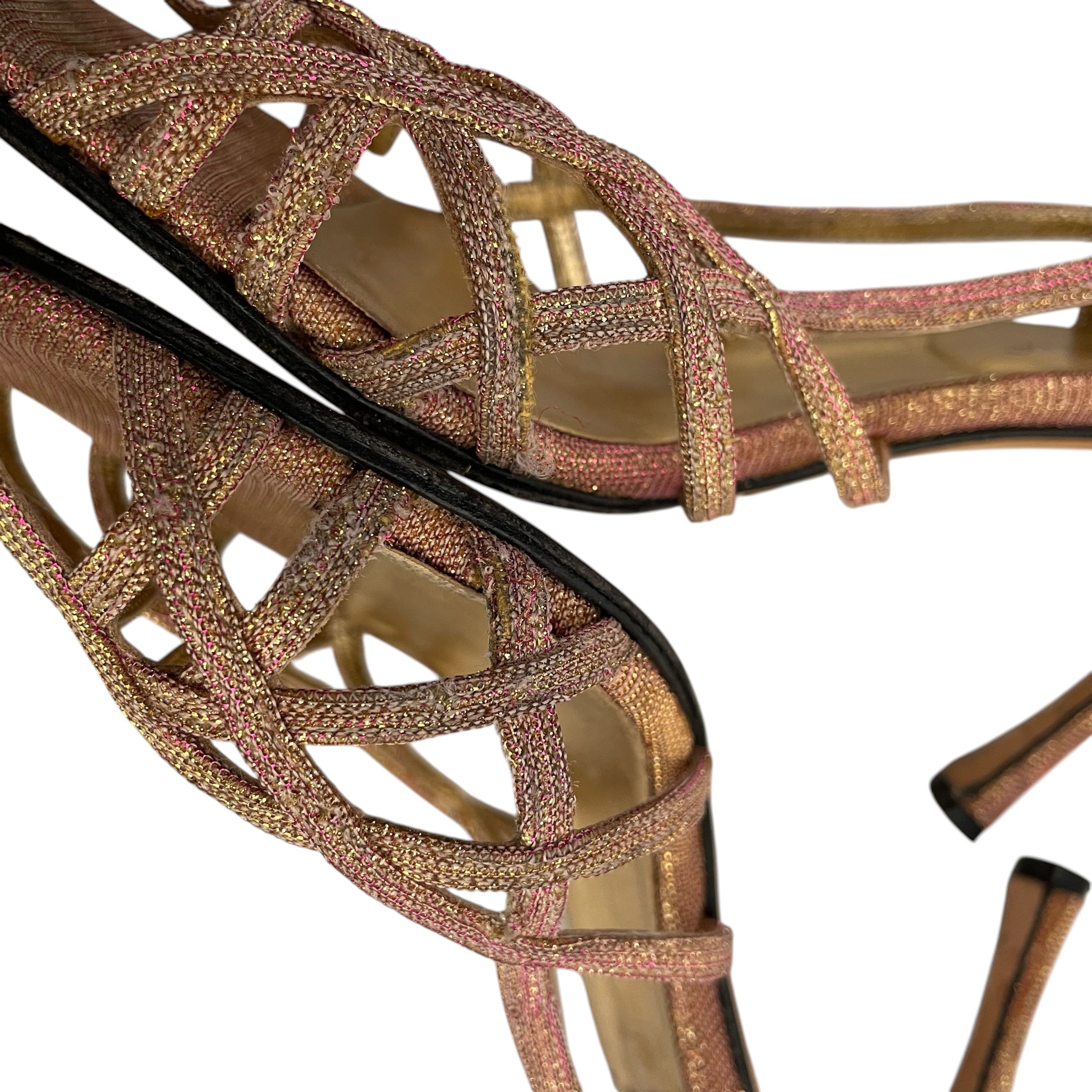 DOLCE&GABBANA/Heels/EU 38/Glitter/PNK/PINK AND GOLD GLITTER HEELS view 7