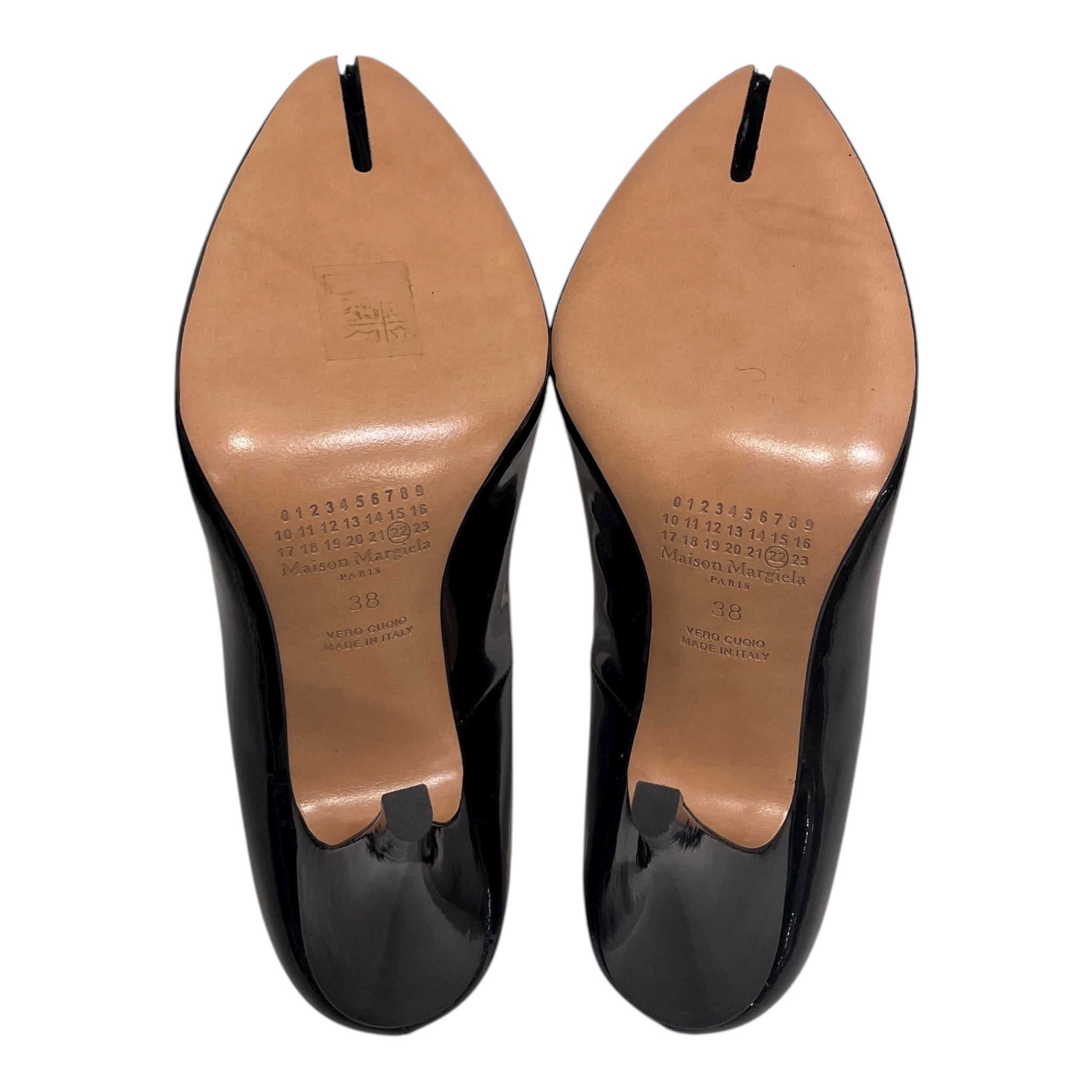 Maison Margiela/Heels/EU 38/Leather/BLK/TABI PATENT HEEL view 5
