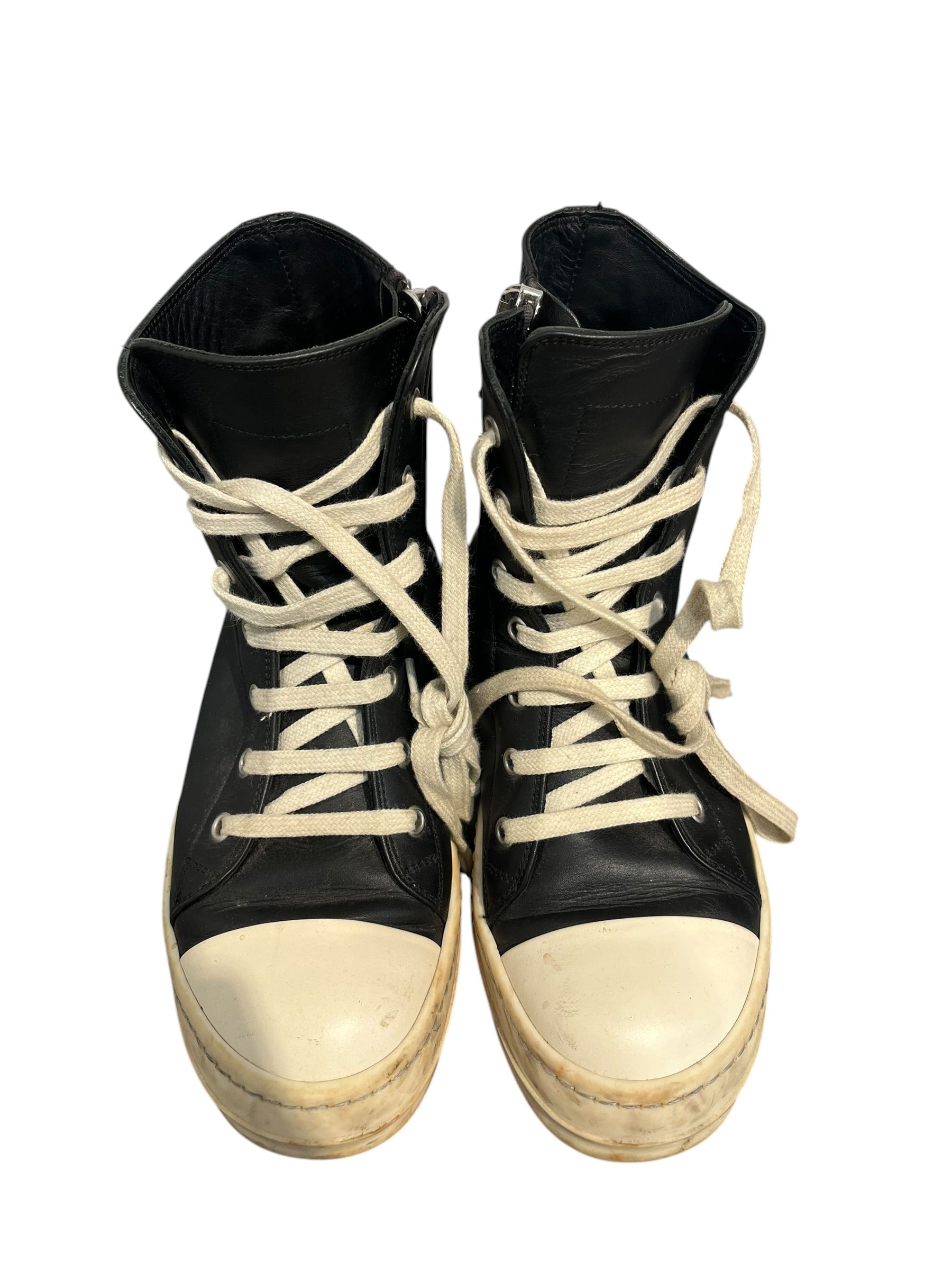 Rick Owens/Hi-Sneakers/EU 37/Leather/BLK/HEEL DRAG view 4