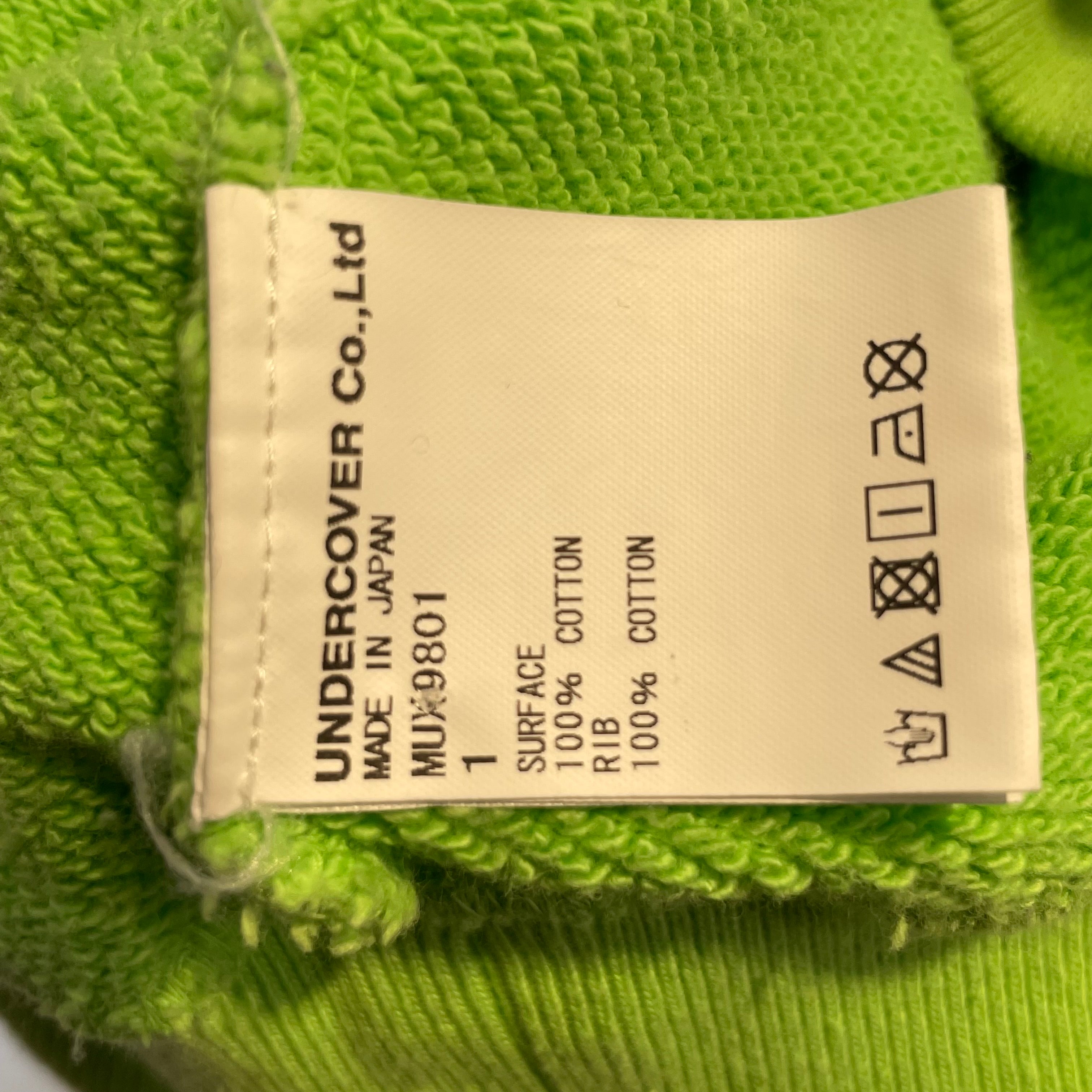 UNDERCOVER/Hoodie/Cotton/GRN/NEON/MADSTORE/UNDERCOVER view 4