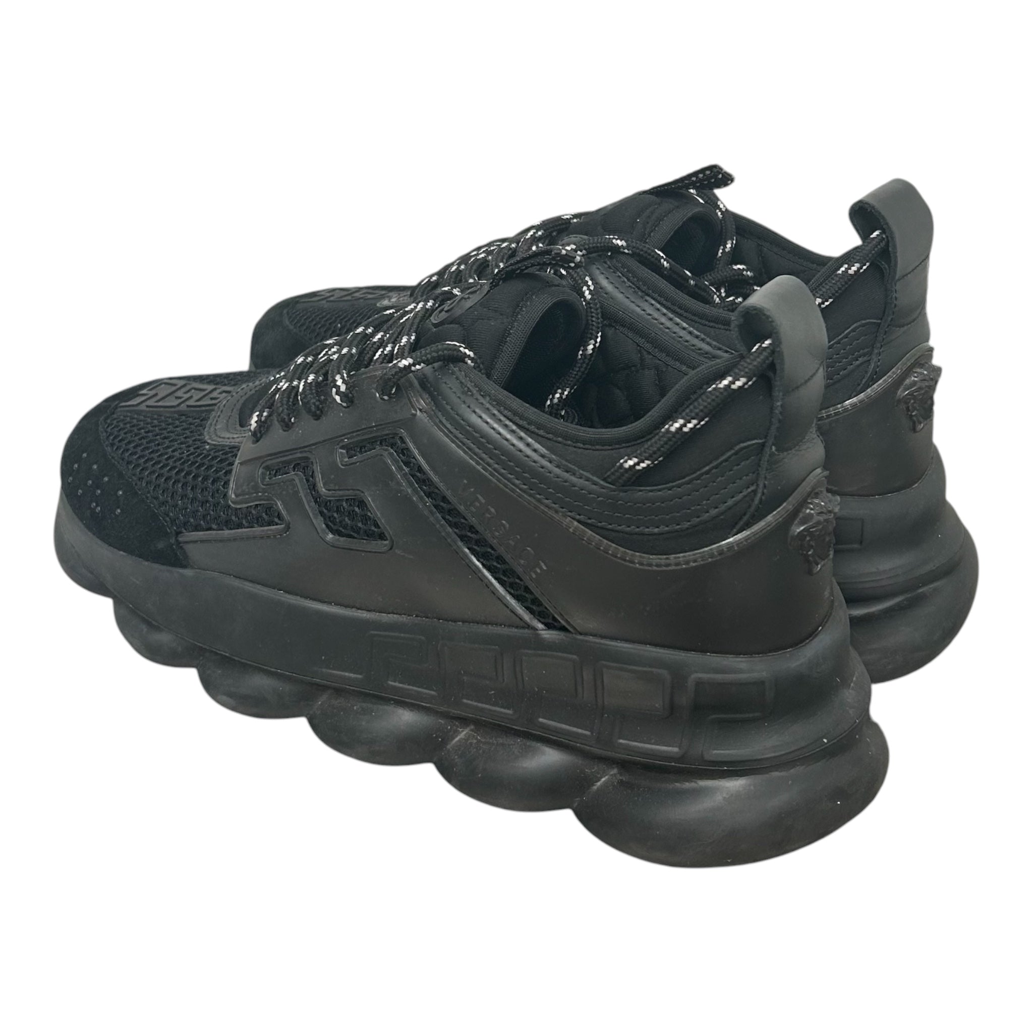 VERSACE/Low-Sneakers/US 8/Cotton/BLK/Chain reaction view 2