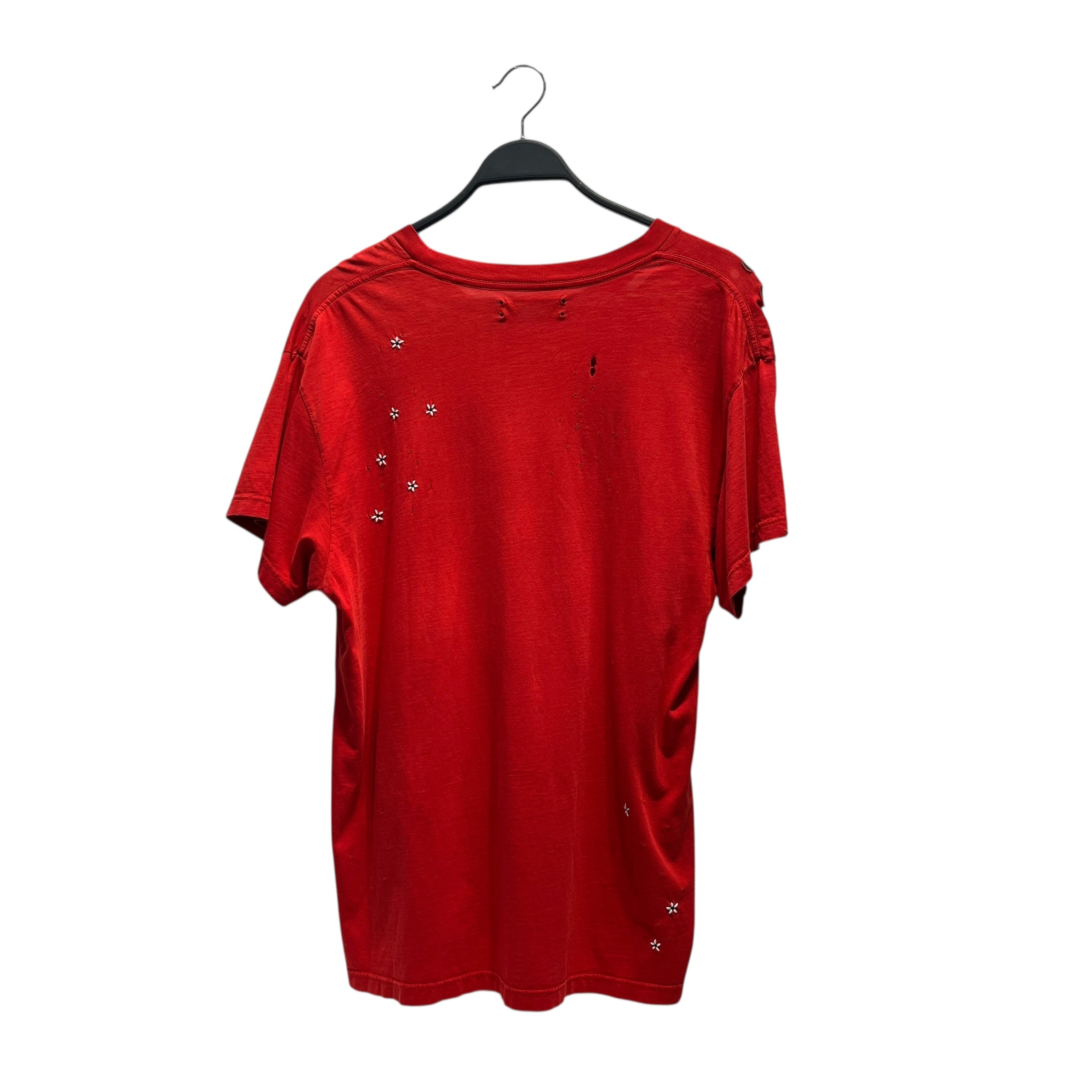 AMIRI/T-Shirt/XS/Cotton/RED/All Over Print/ARMY PALM TREES HOLES view 2