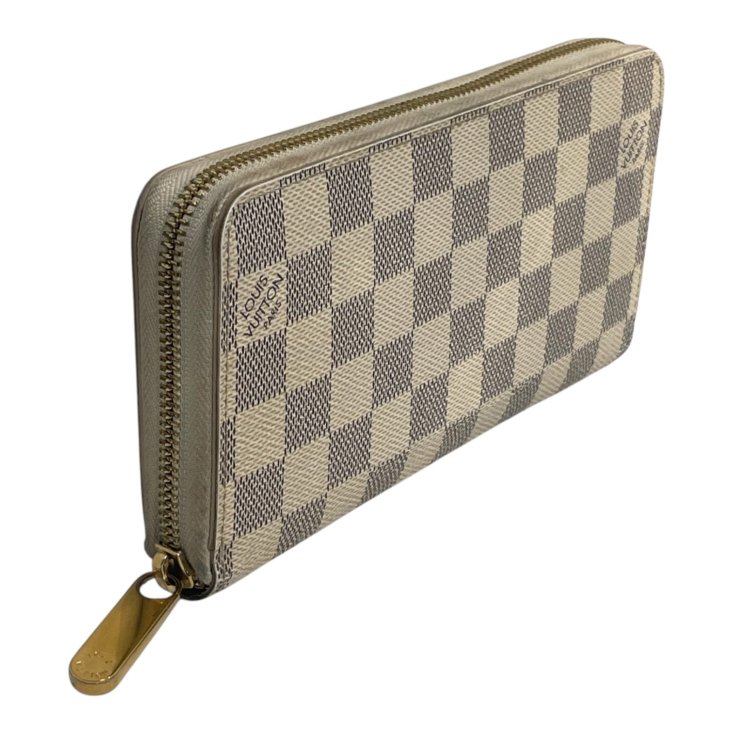 LOUIS VUITTON/Long Wallet/All Over Print/Leather/CRM/L's/Zippy with Damier Axur view 6