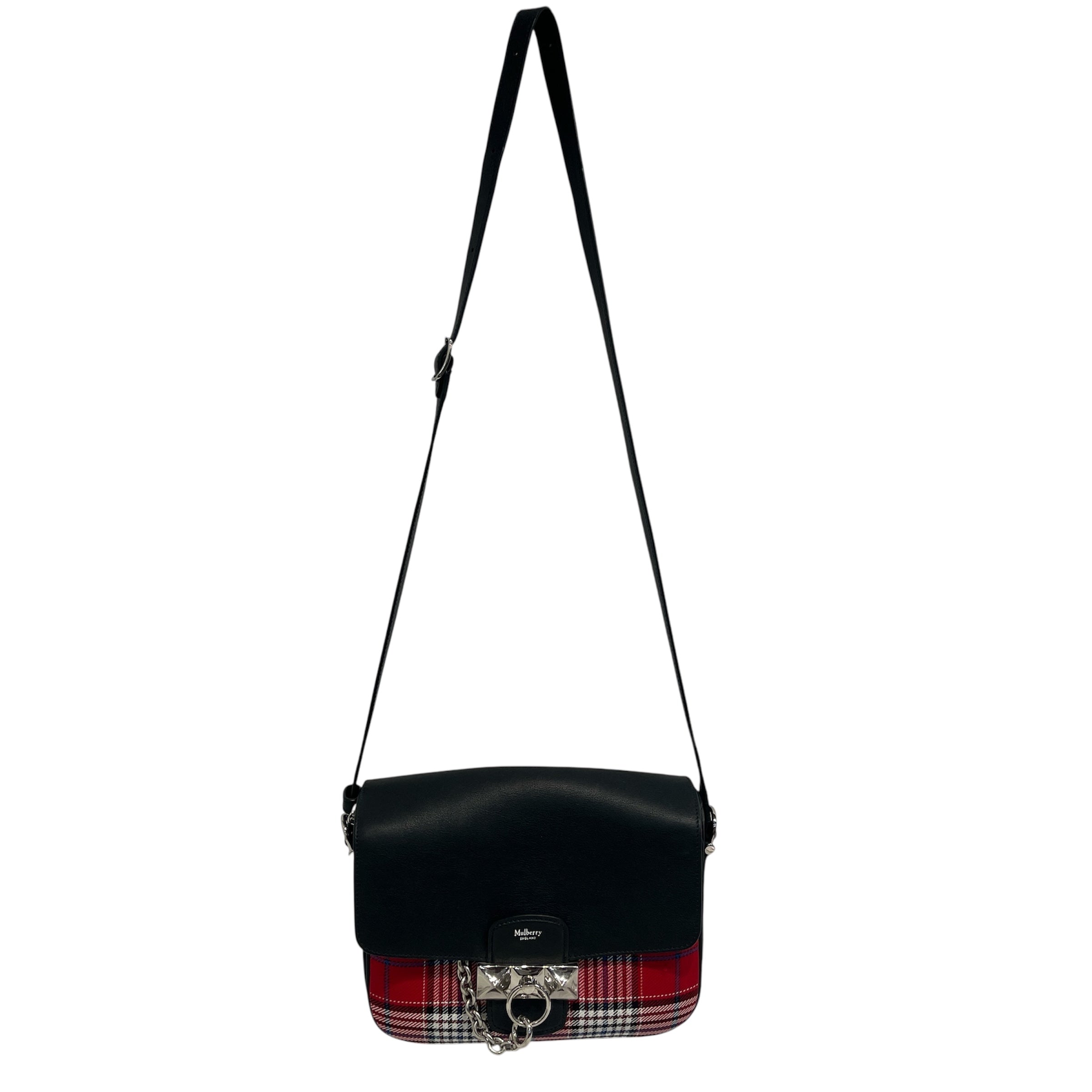 MULBERRY/Hand Bag/Plaid/Leather/BLK/ view 1