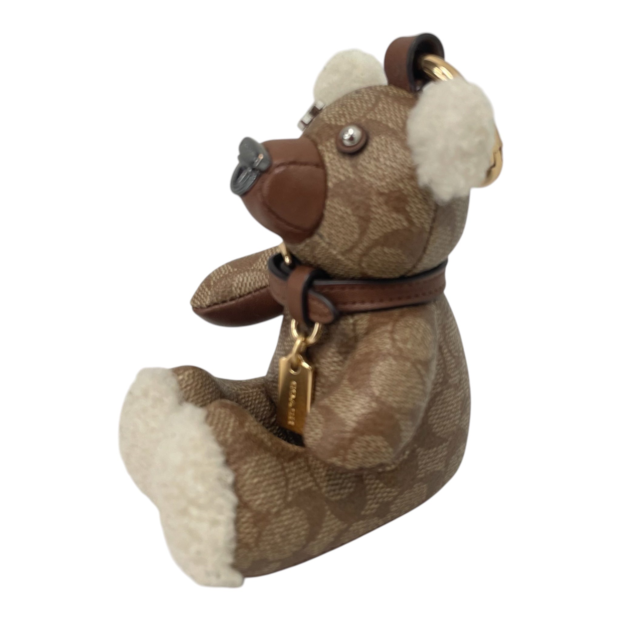 COACH/Accessories/Monogram/Leather/KHK/L's/teddy bear bag charm view 4