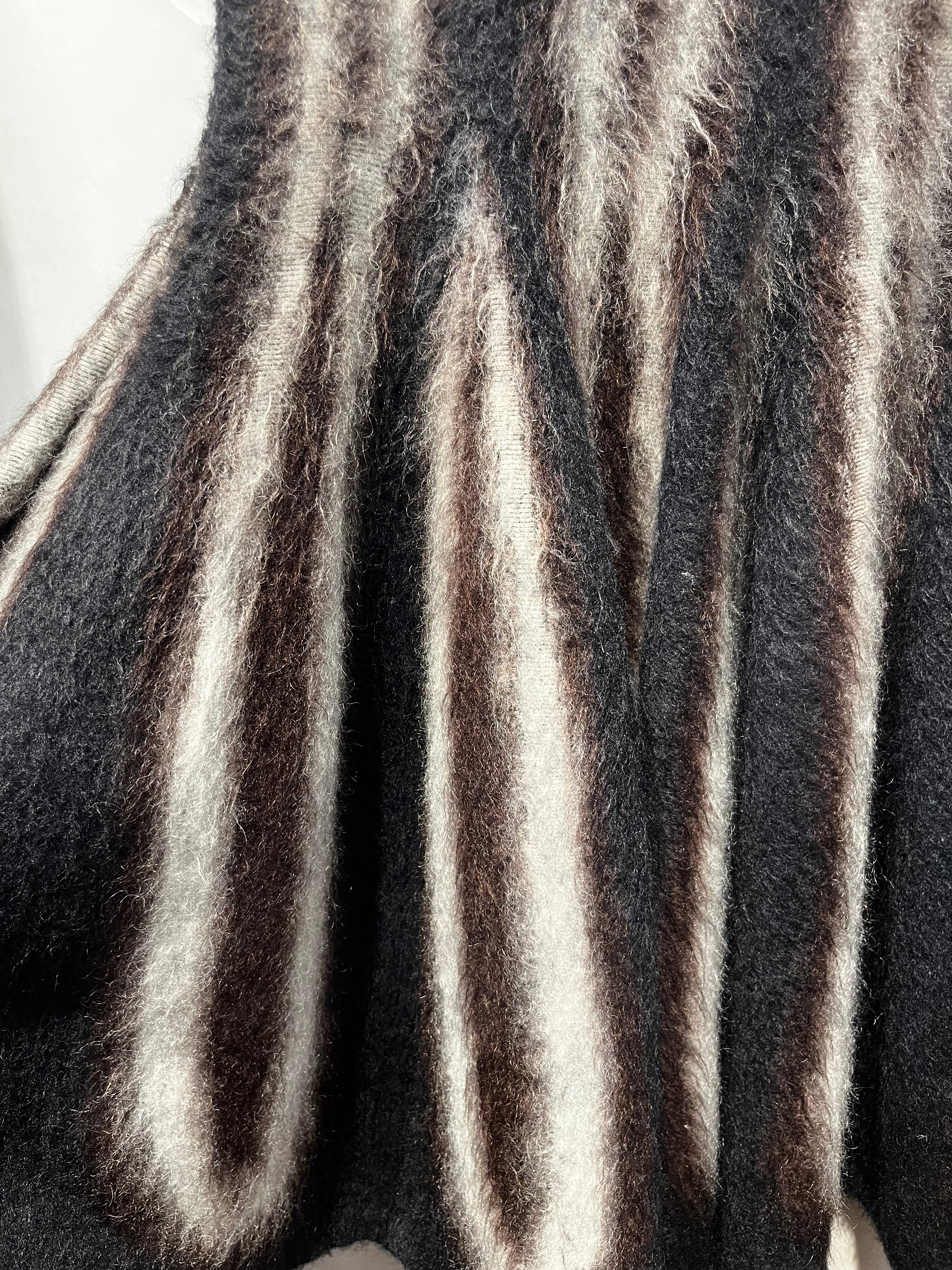 Alexander McQueen/SL Dress/L/All Over Print/Wool/BLK/BLK/BRN/WHT WOOL/MOHAIR BLEND view 4