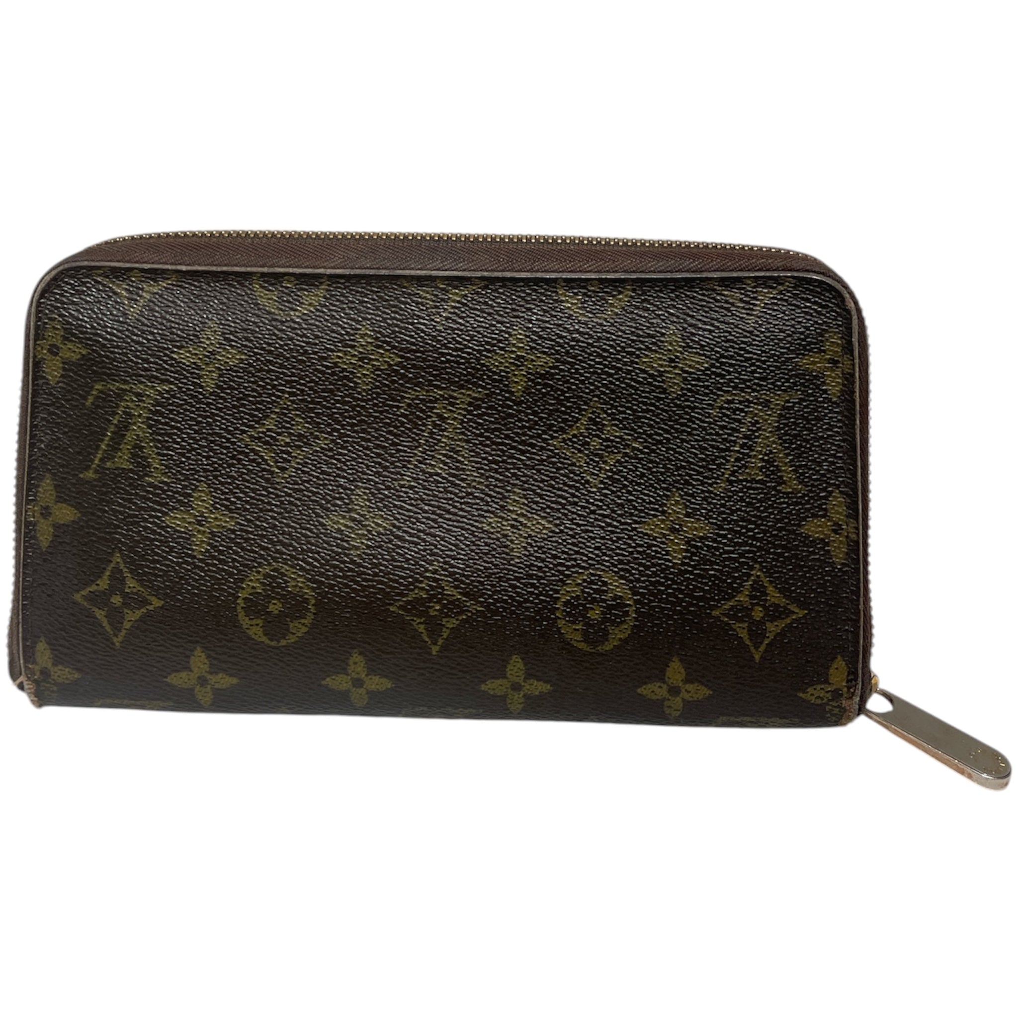 LOUIS VUITTON/Long Wallet/Monogram/Leather/BRW/Zippy Organizer view 1