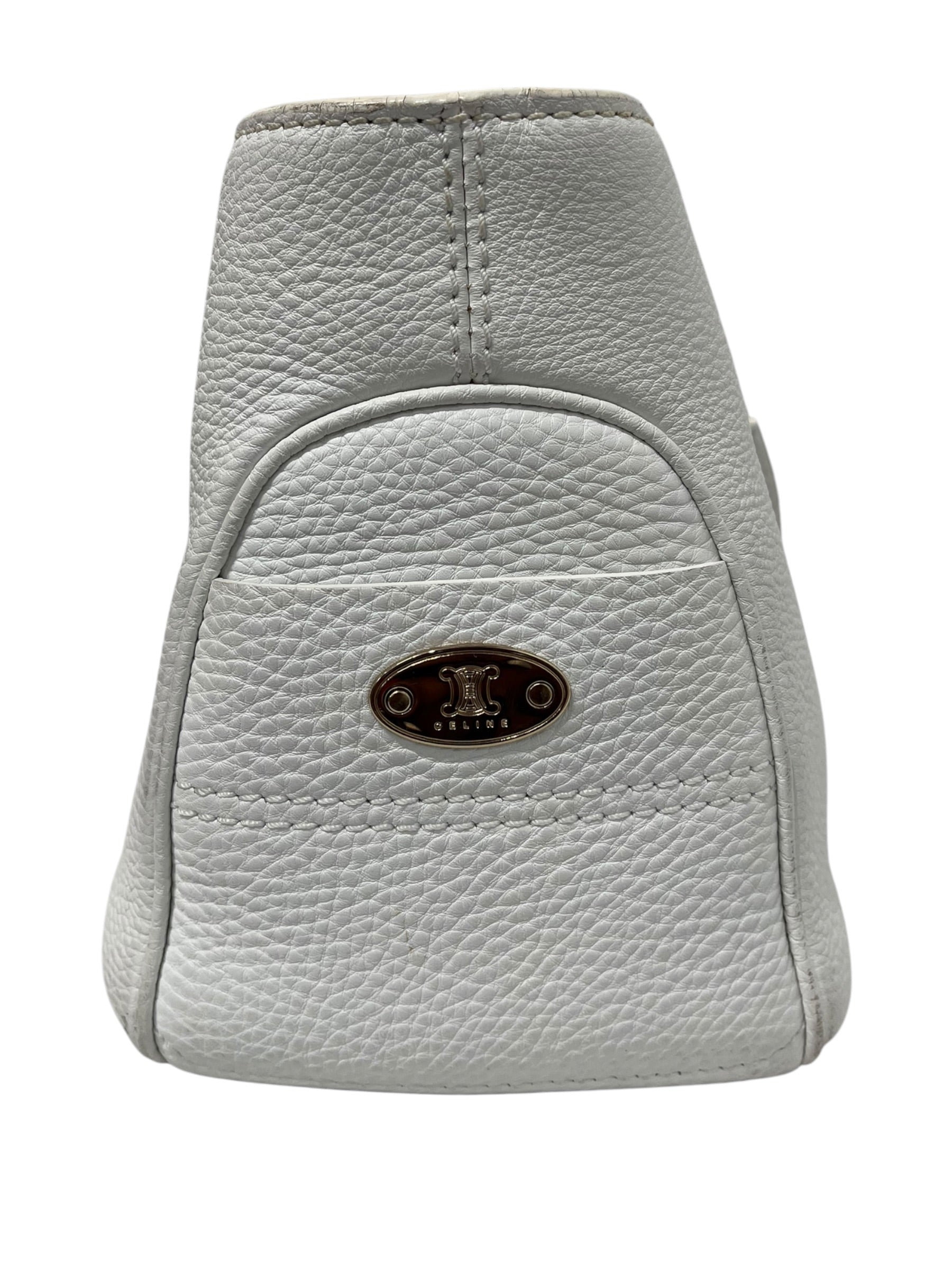 CELINE/Bag/Leather/WHT/BOOGIE BAG GLD HARDWARE view 5