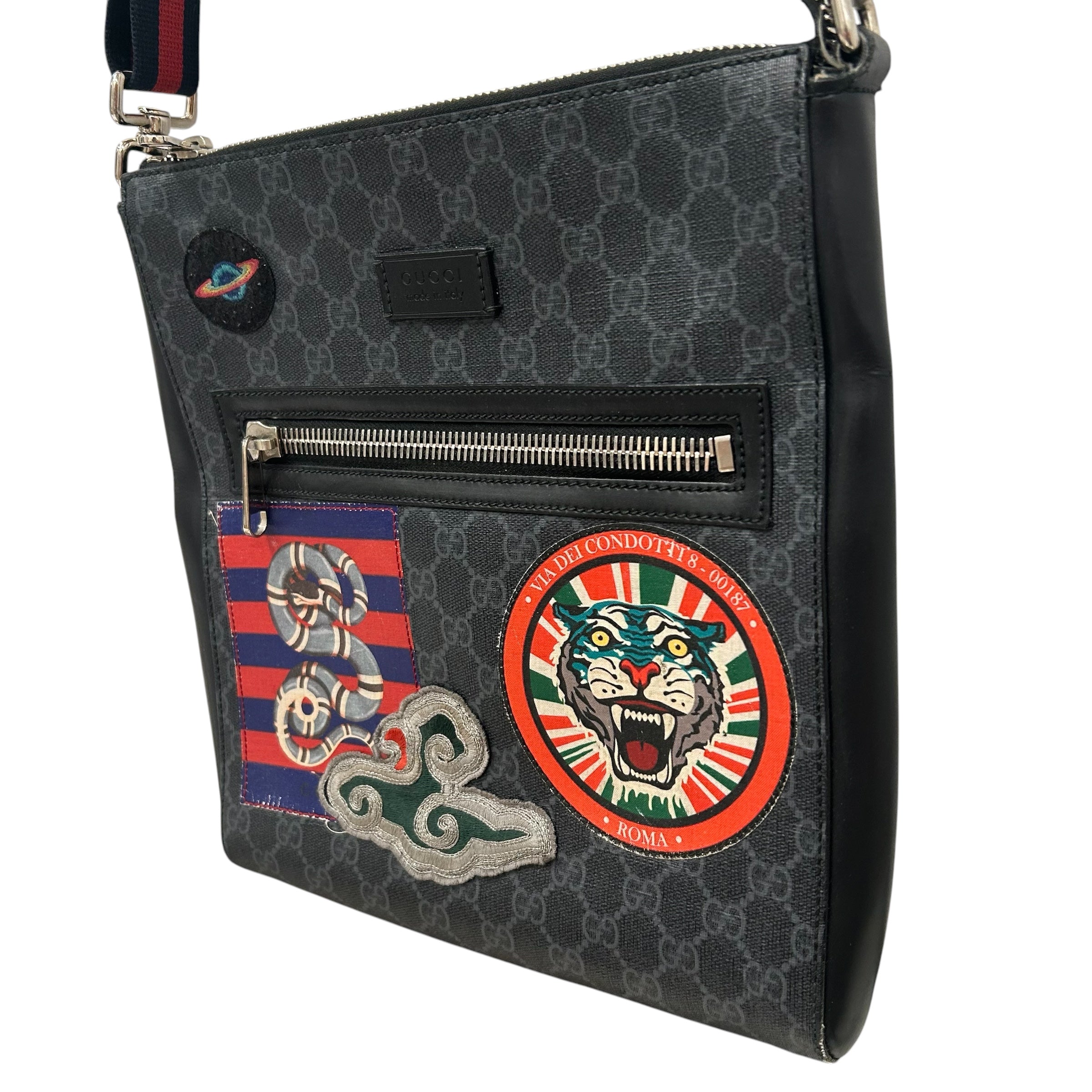 GUCCI/Cross Body Bag/Monogram/GRY/night courrier gg mono view 3