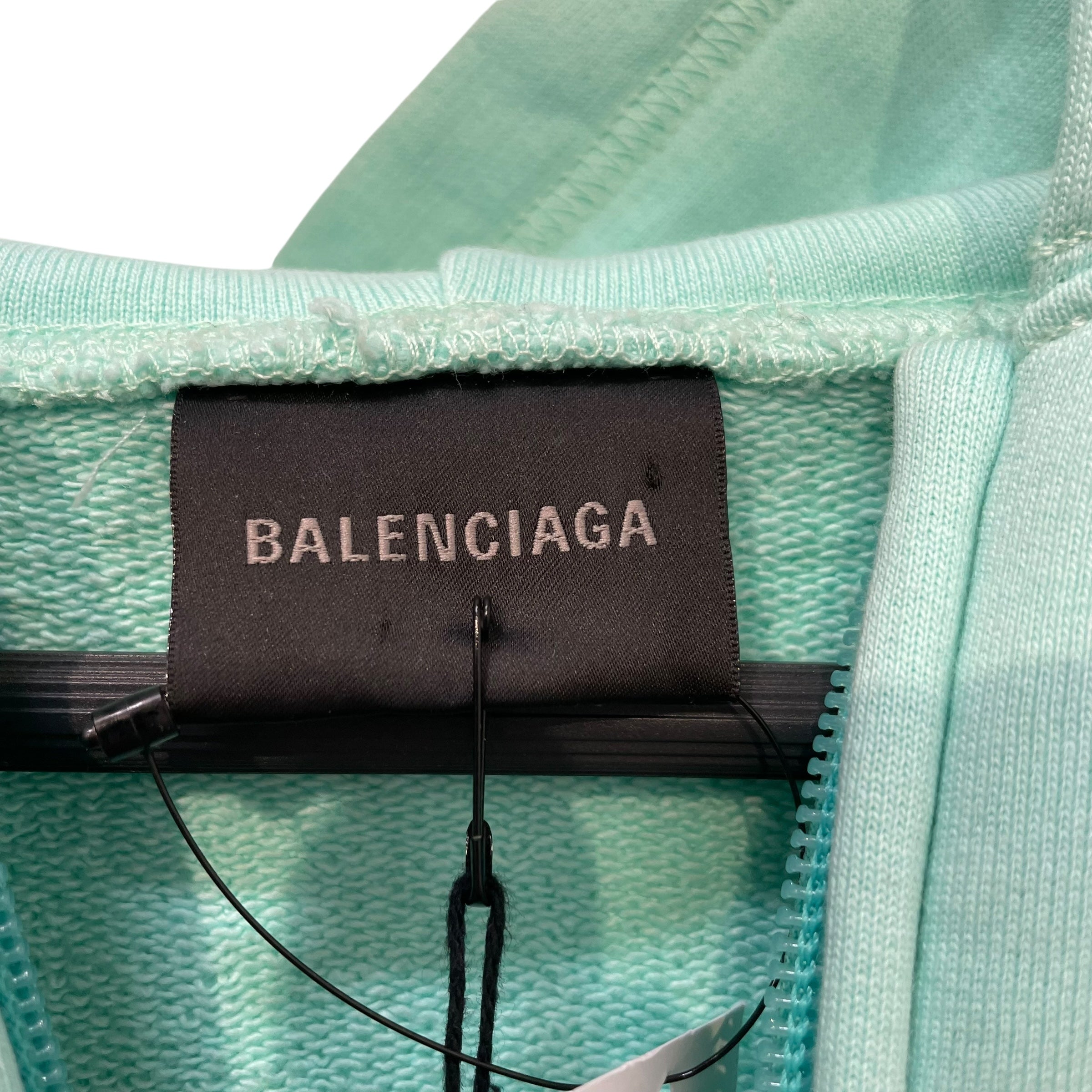 BALENCIAGA/Zip Up Hoodie/XS/Graphic/Cotton/GRN/political hoodie view 3