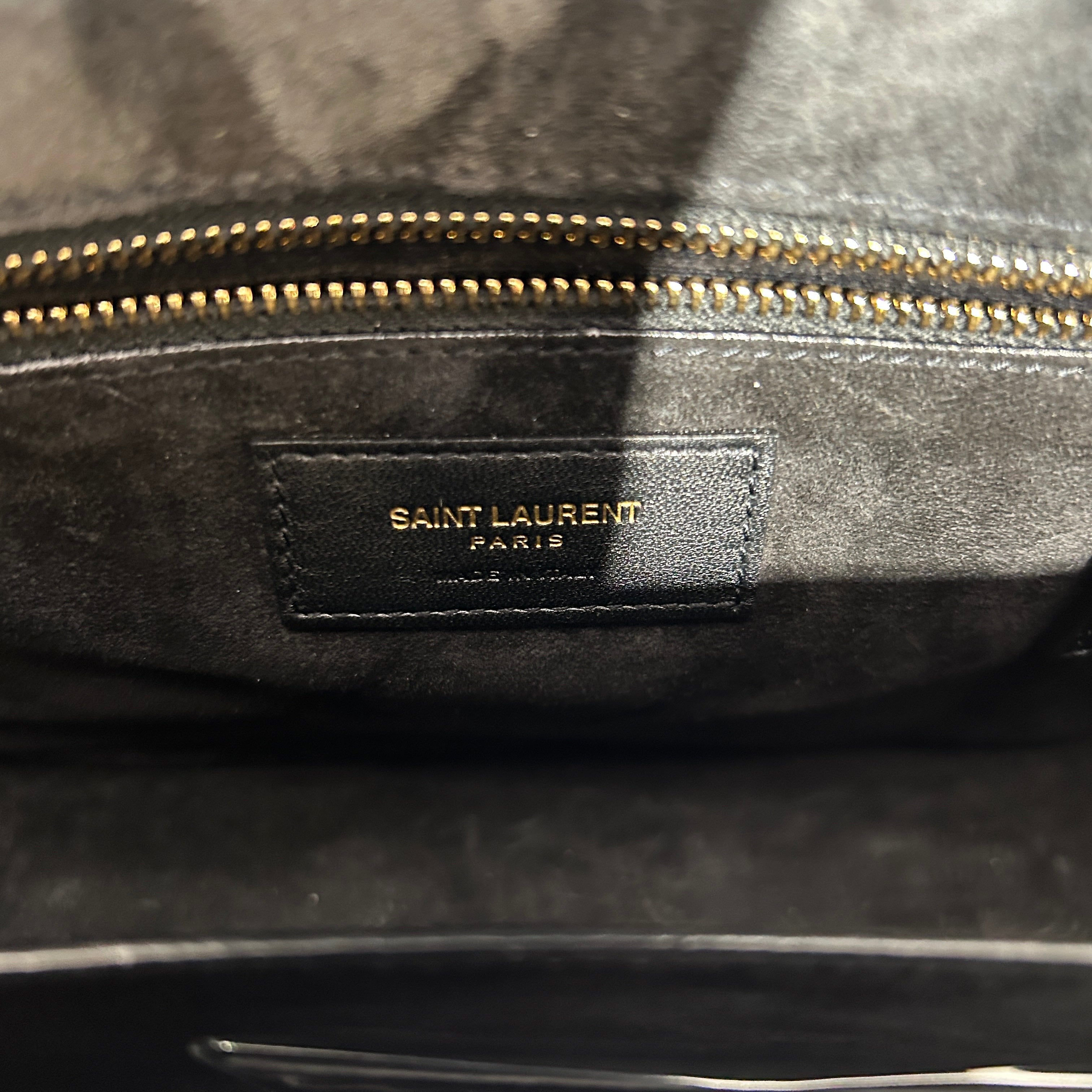 SAINT LAURENT/Cross Body Bag/Leather/BLK/patent leather view 5